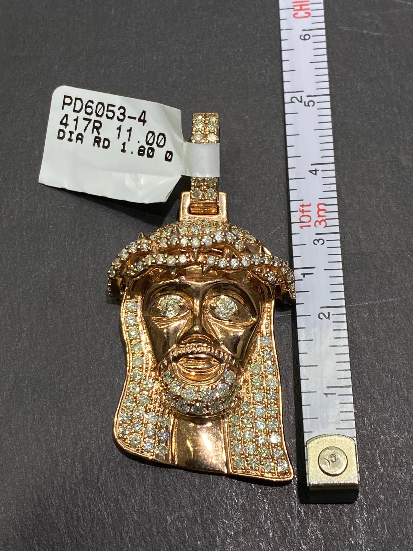 New 14k Vs1 “Iced Jesus piece “ 3 cts.t.w Natural Diamond 💎 Pendant