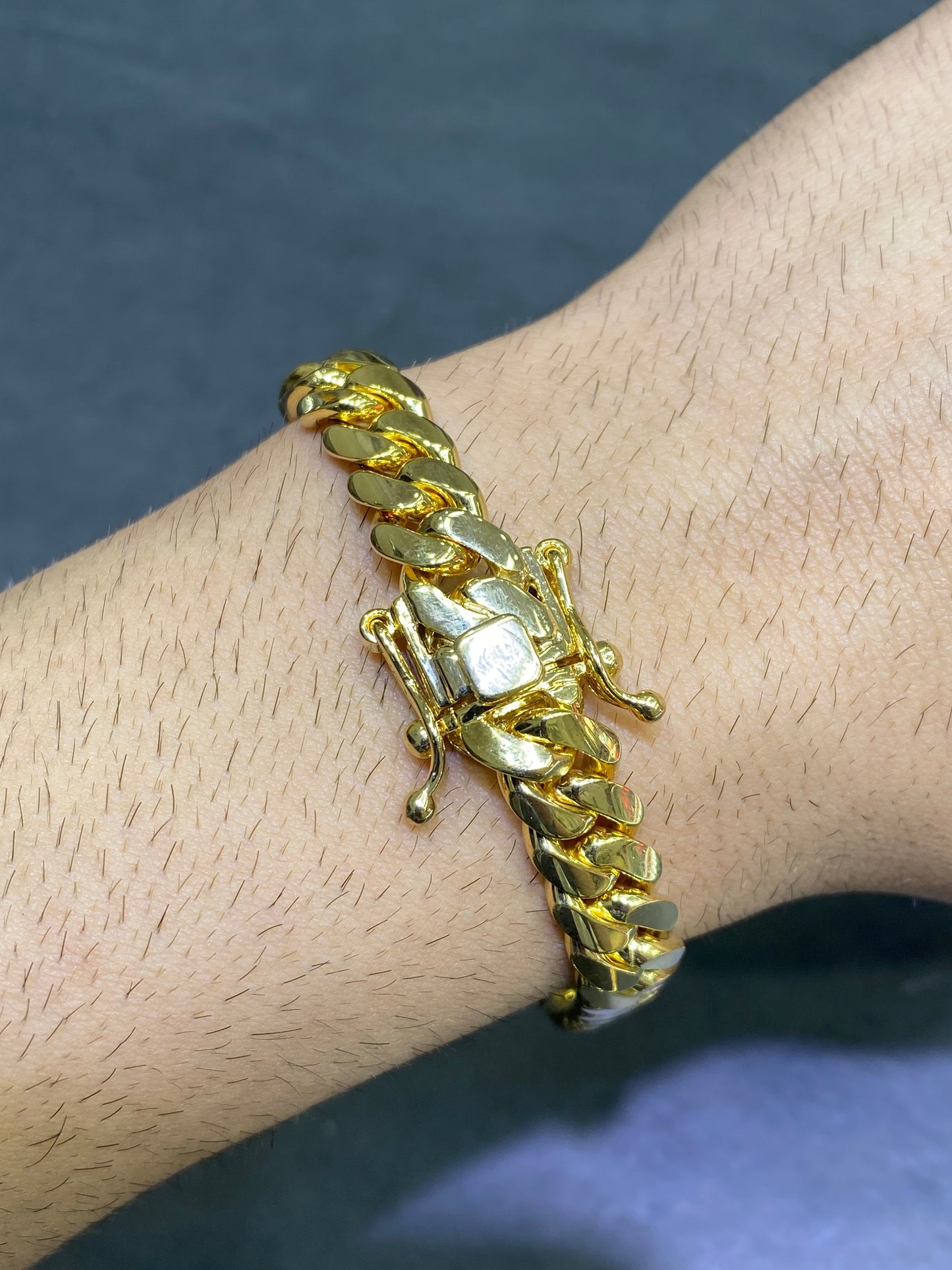 New 14k SOLID MIAMI CUBAN LINK BRACELET