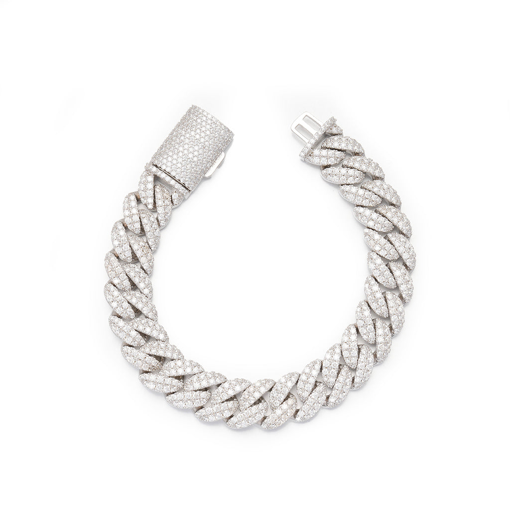 10mm Diamond Cuban Bracelet