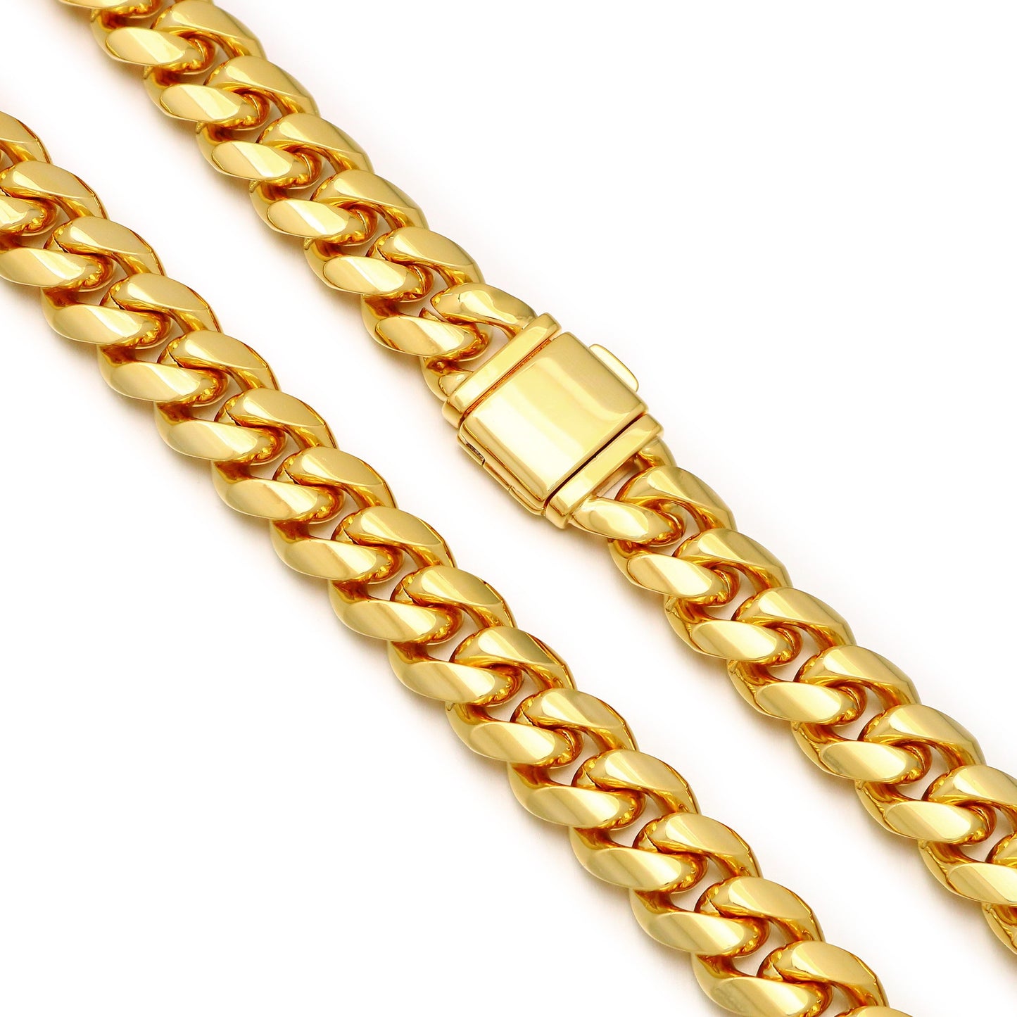 10mm Cuban Link Chain in 18K Gold