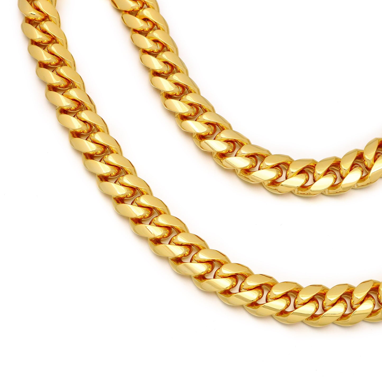 10mm Cuban Link Chain in 18K Gold