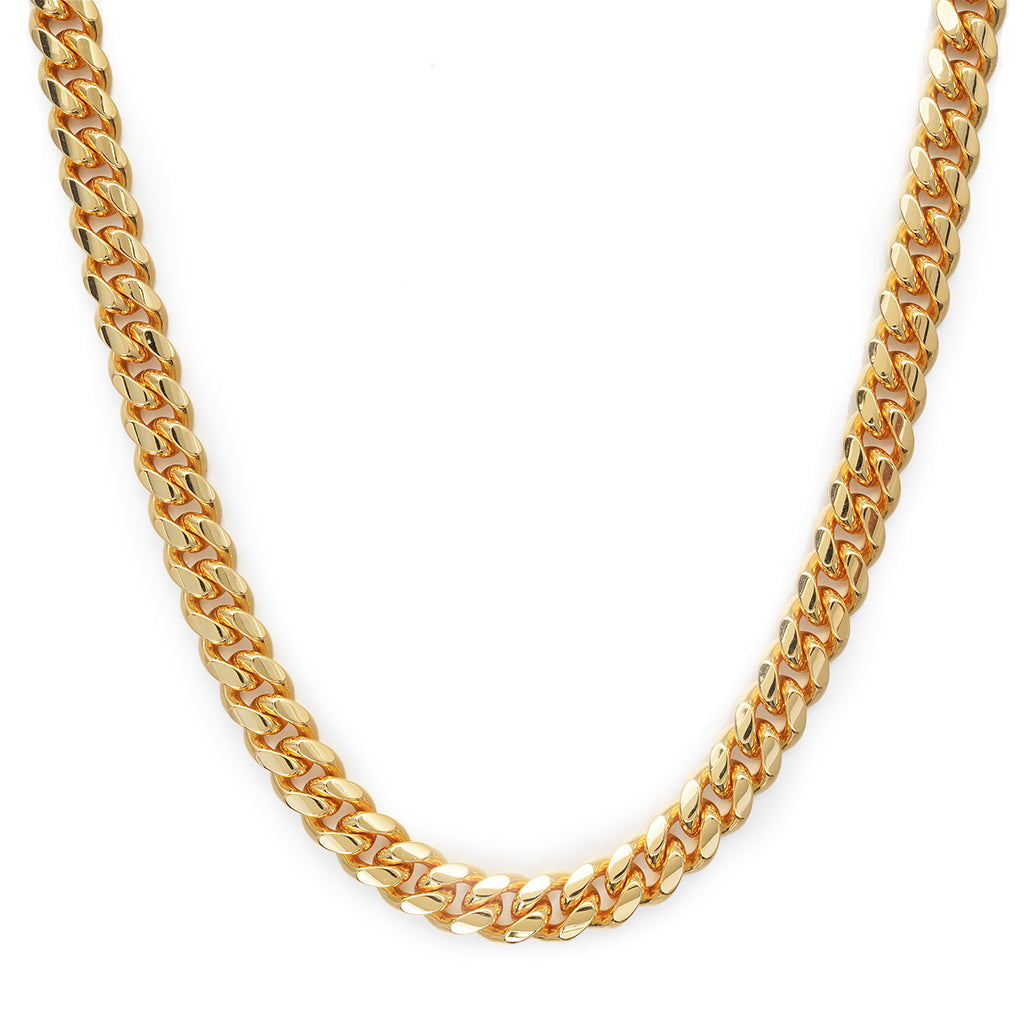 10mm Cuban Link Chain in 18K Gold