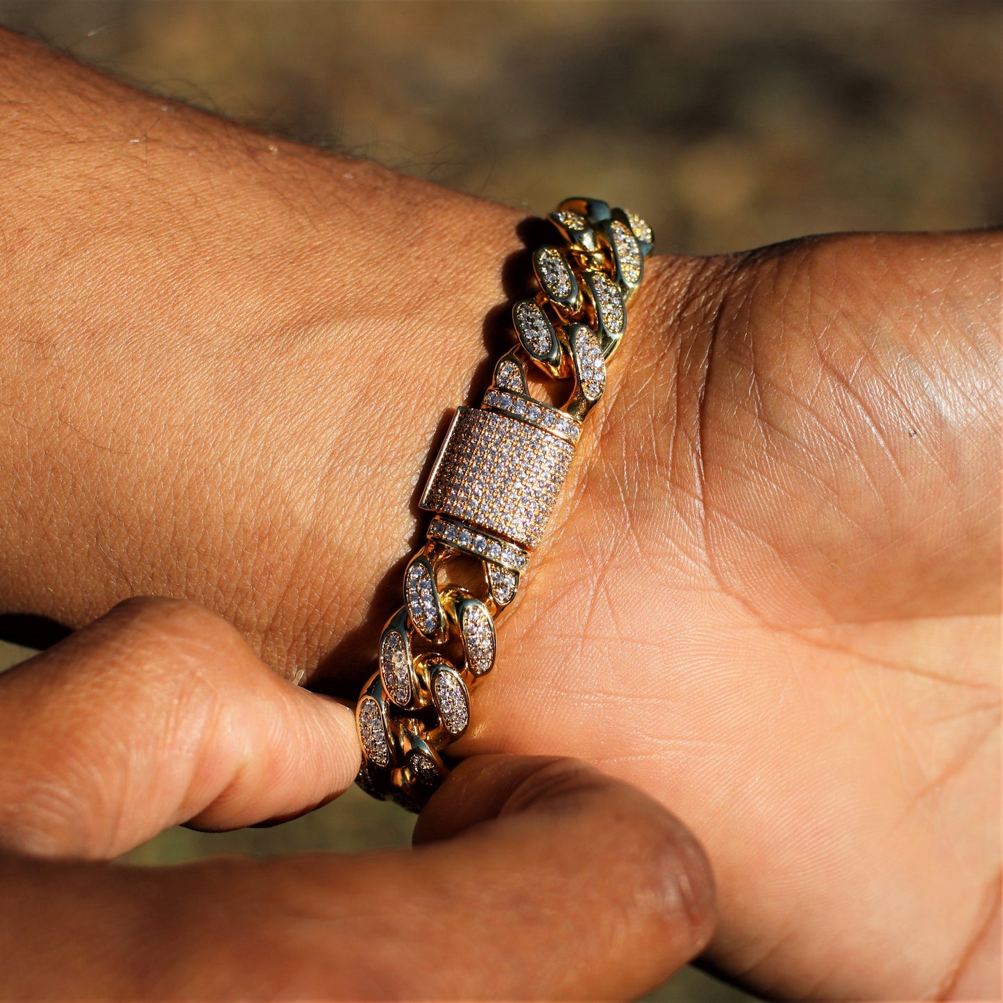 12mm Diamond Cuban Bracelet