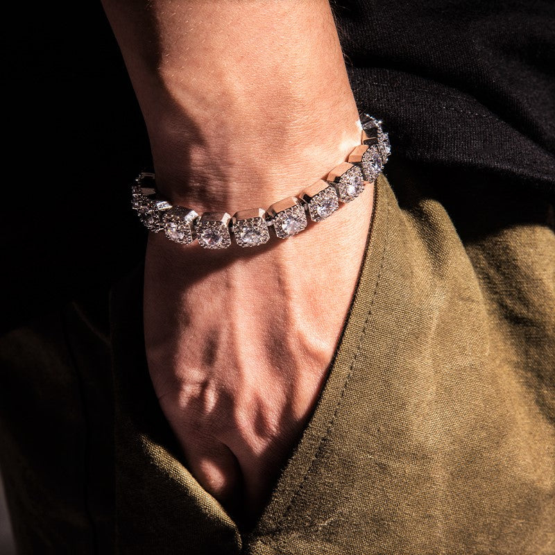 10mm Clustered Tennis Bracelet