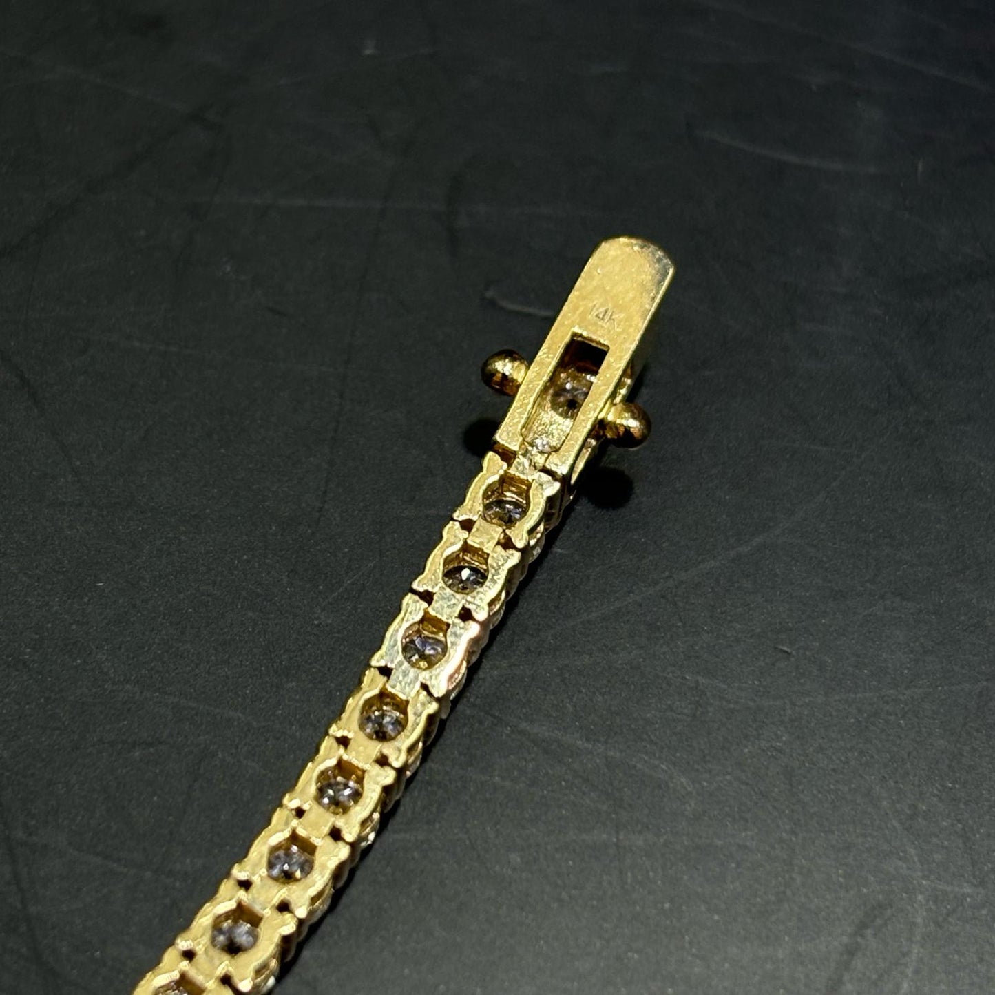 14k 7 CTW Yellow Gold 7" Diamond Bracelet | REAL CVD VVS