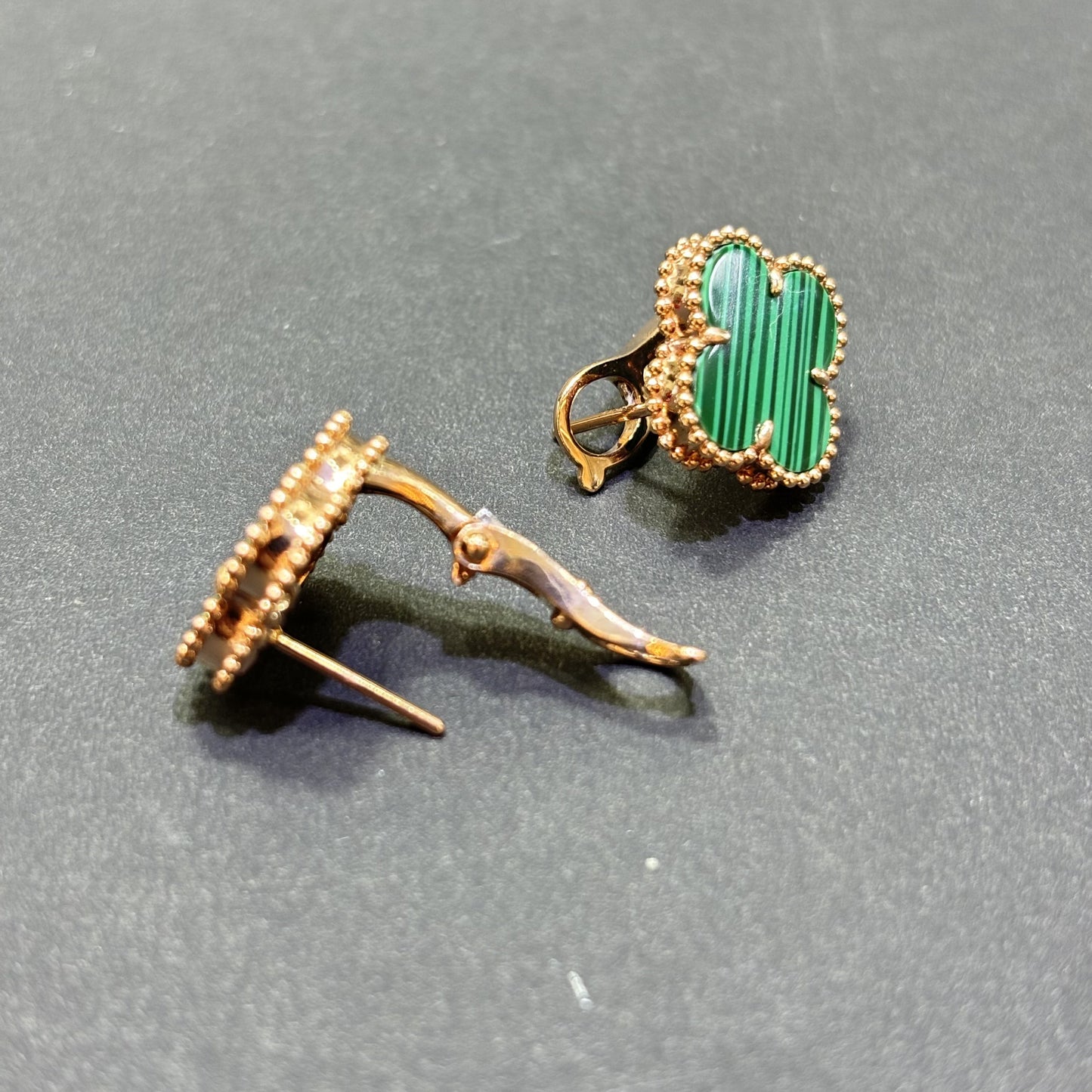14k Gold Clover Earrings