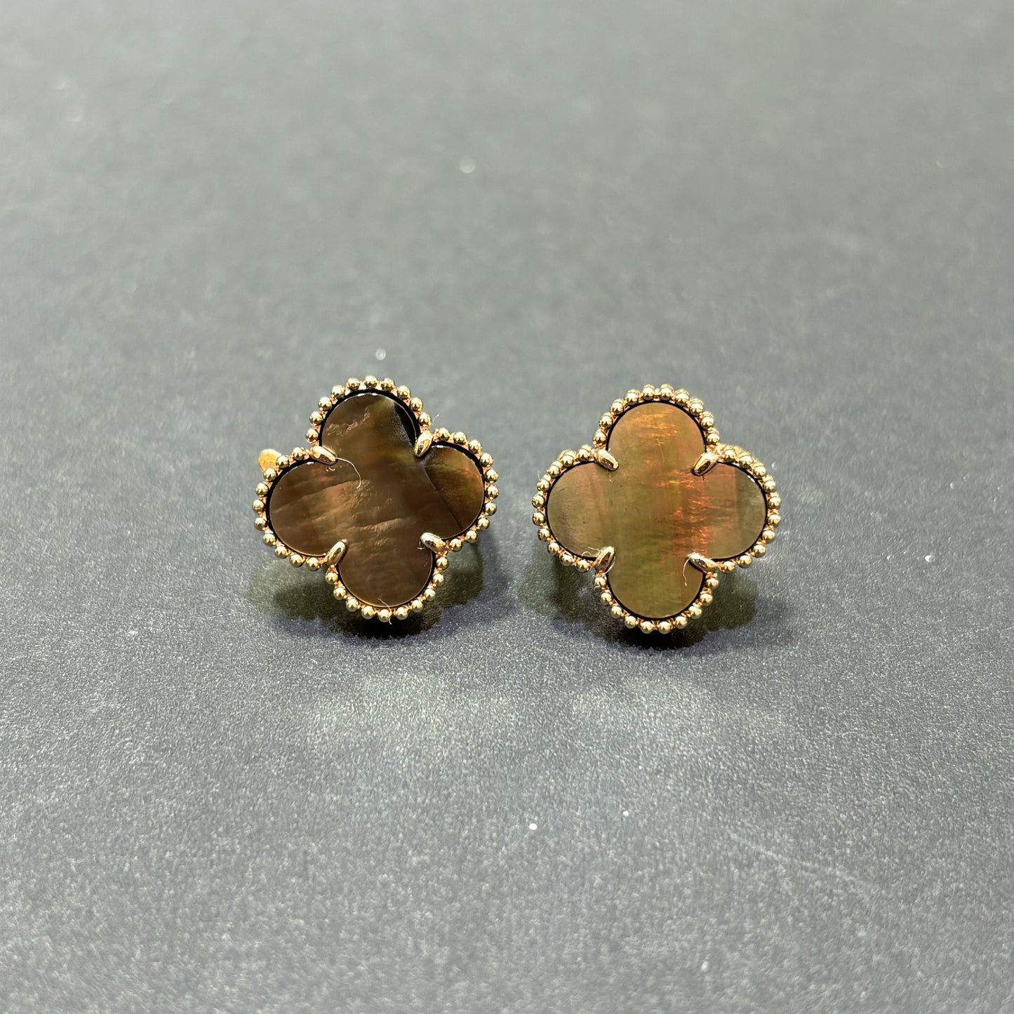 14k Gold Clover Earrings