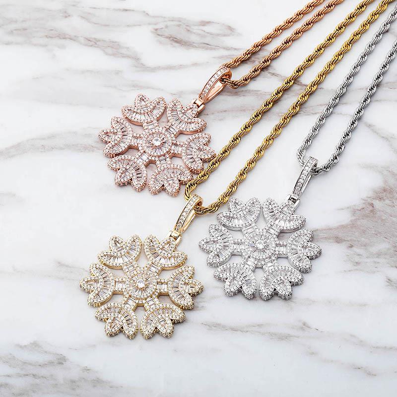 Iced Snowflake Pendant