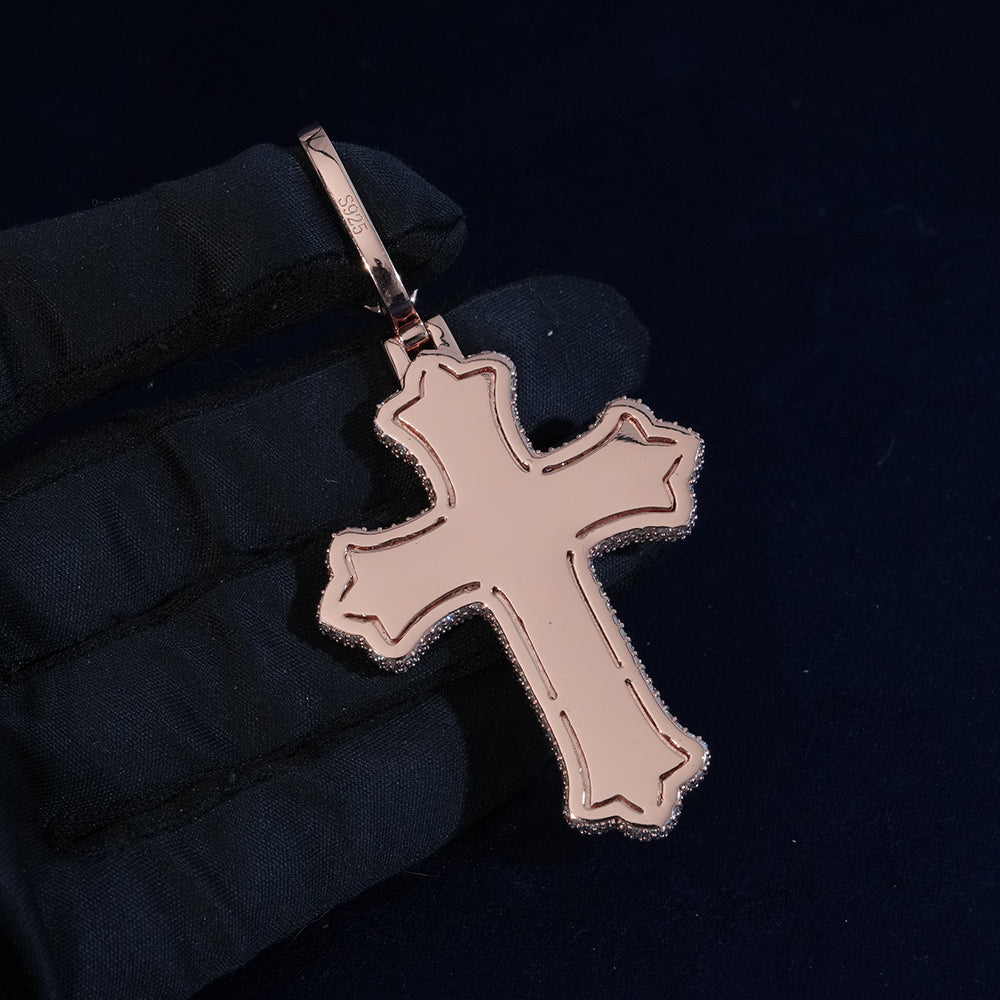 Moissanite Colorful Cross Pendant
