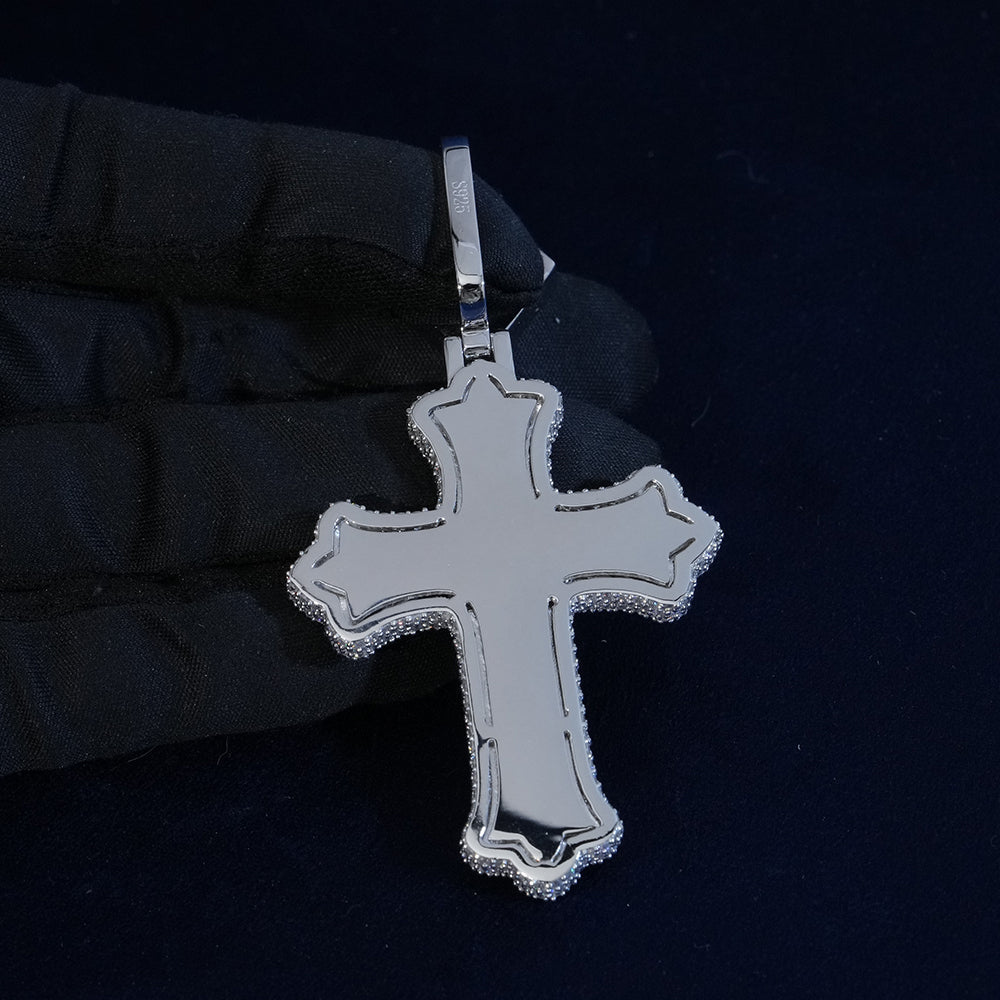 Moissanite Colorful Cross Pendant