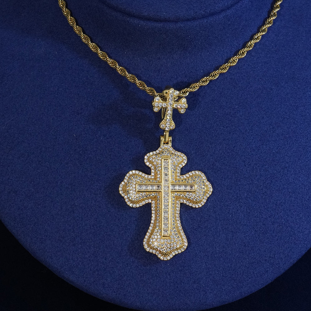 Diamond Gothic Cross Pendant