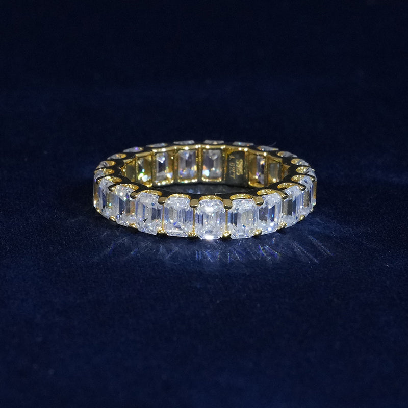 4MM Moissantie Emerald Band Ring