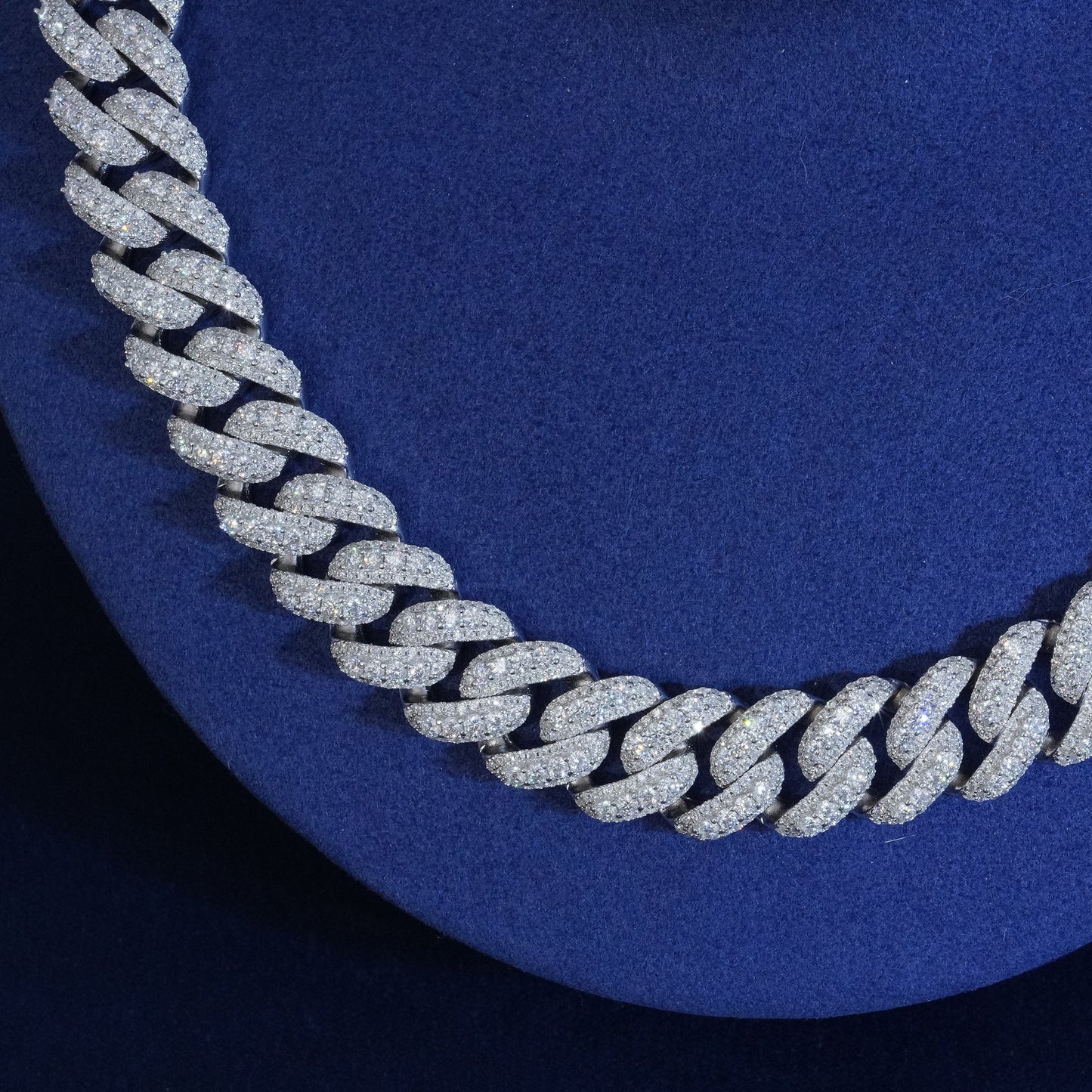 13mm Diamond Cuban Chain With Extended Clasp