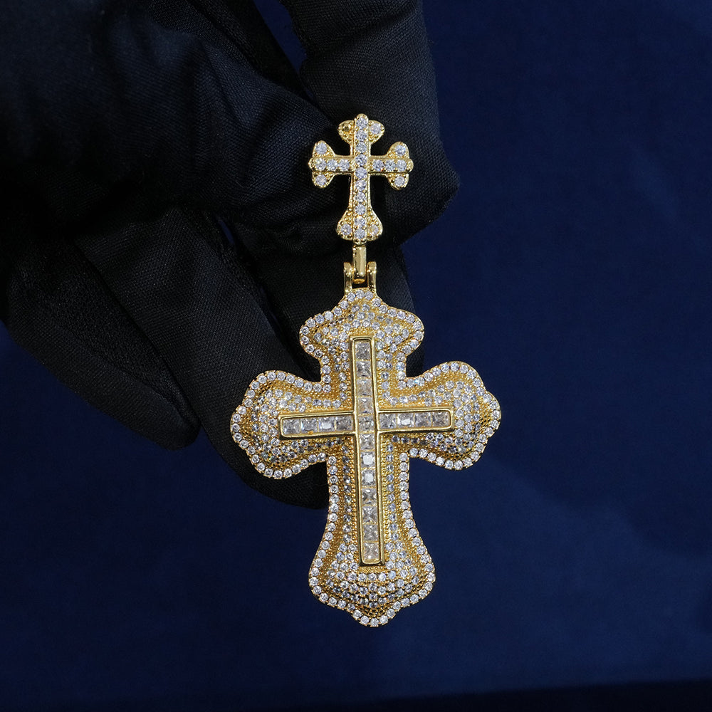 Diamond Gothic Cross Pendant