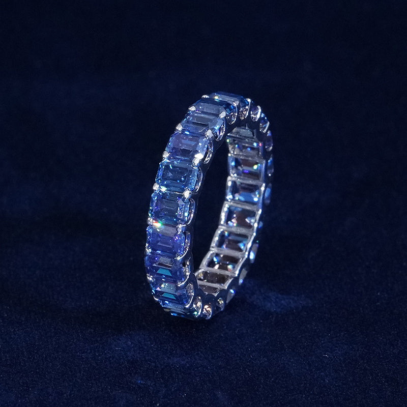 4MM Moissantie Emerald Band Ring