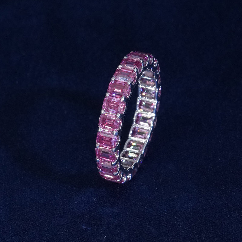 4MM Moissantie Emerald Band Ring