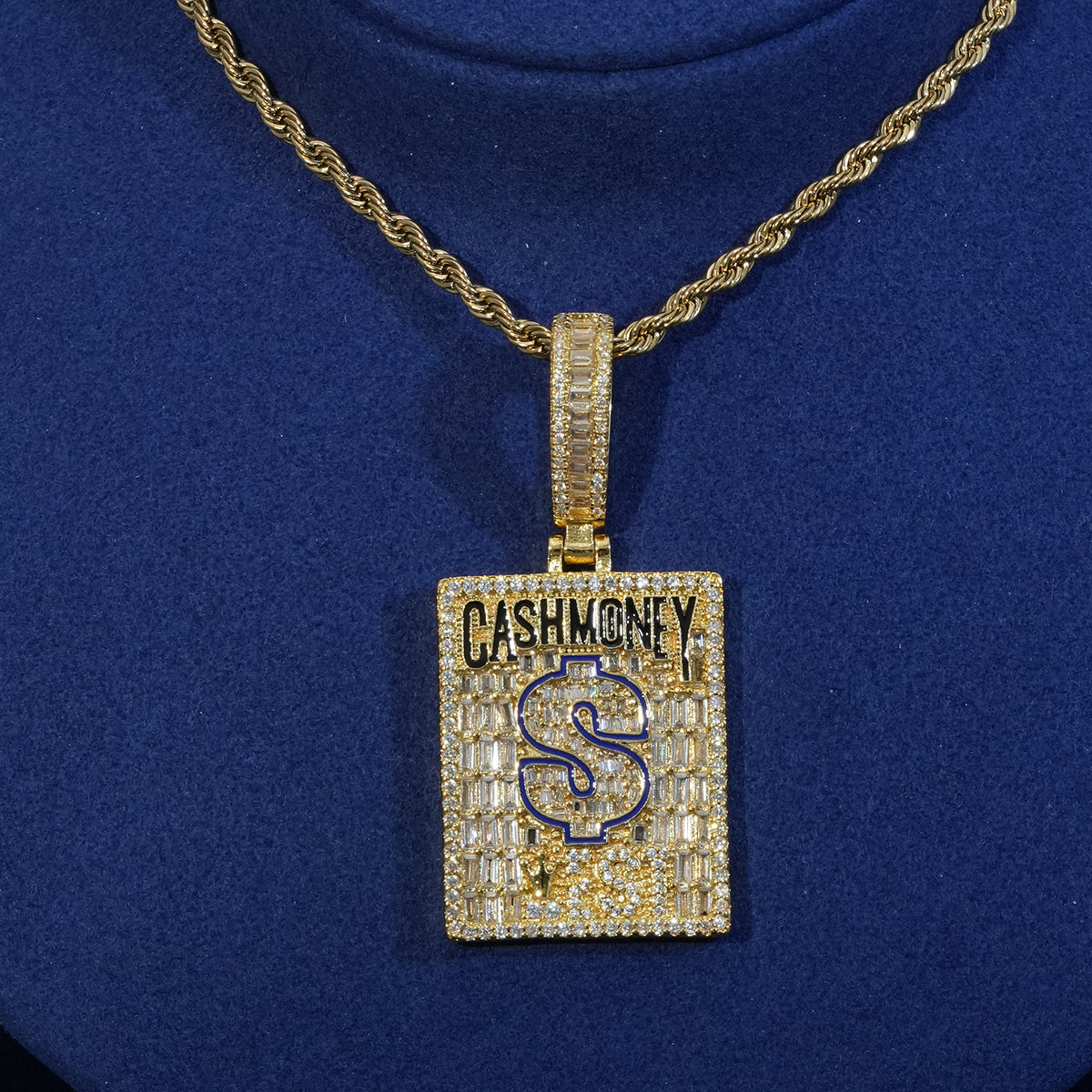 Diamond Baguette Cash Money Pendant