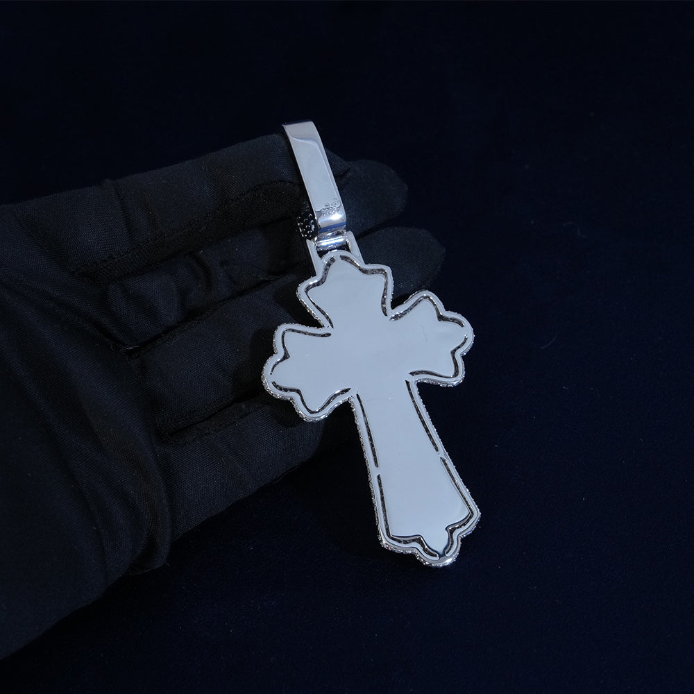 Moissanite Mix Cut Cross Pendant