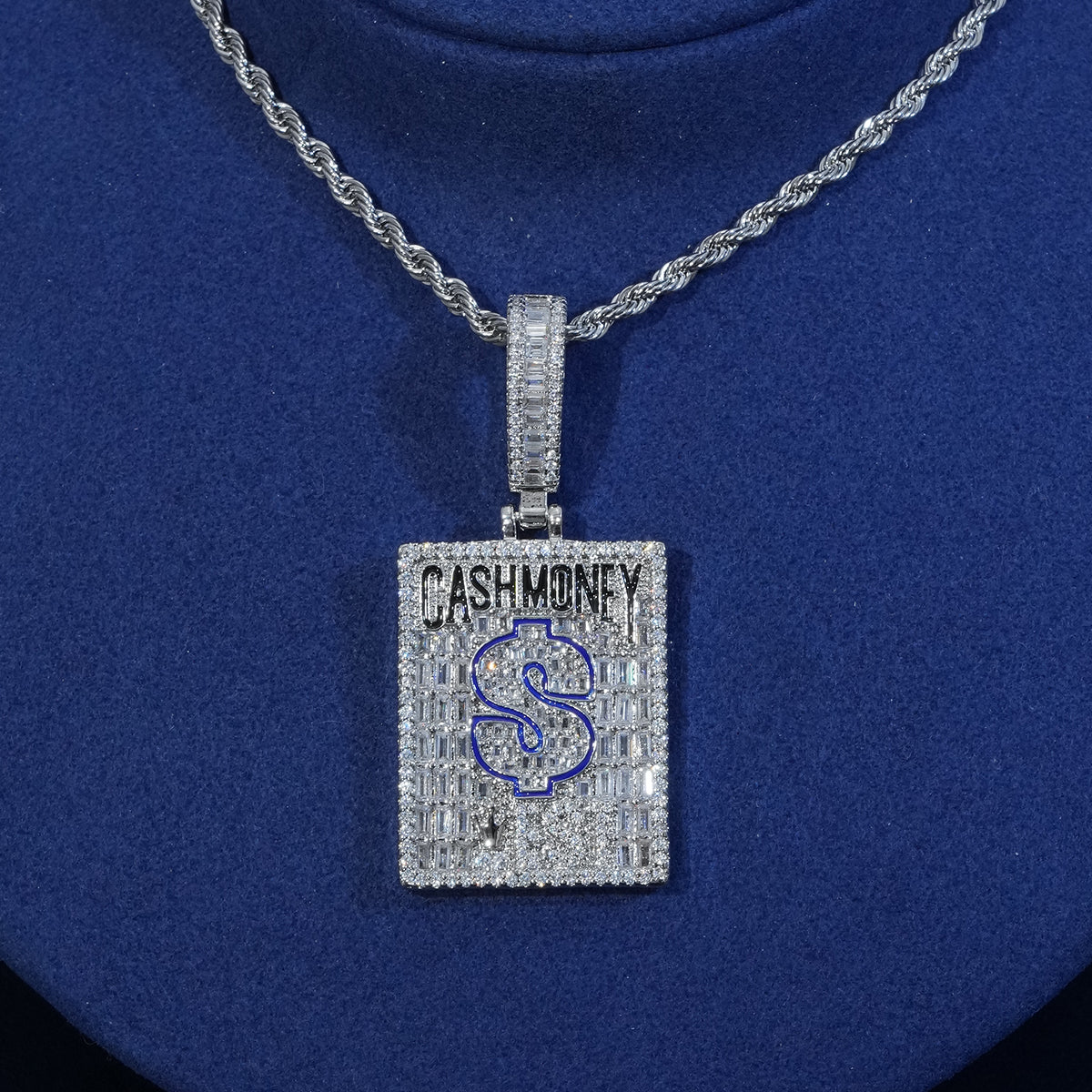 Diamond Baguette Cash Money Pendant