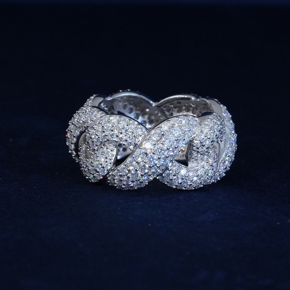 Moissanite Diamond Infinity Ring