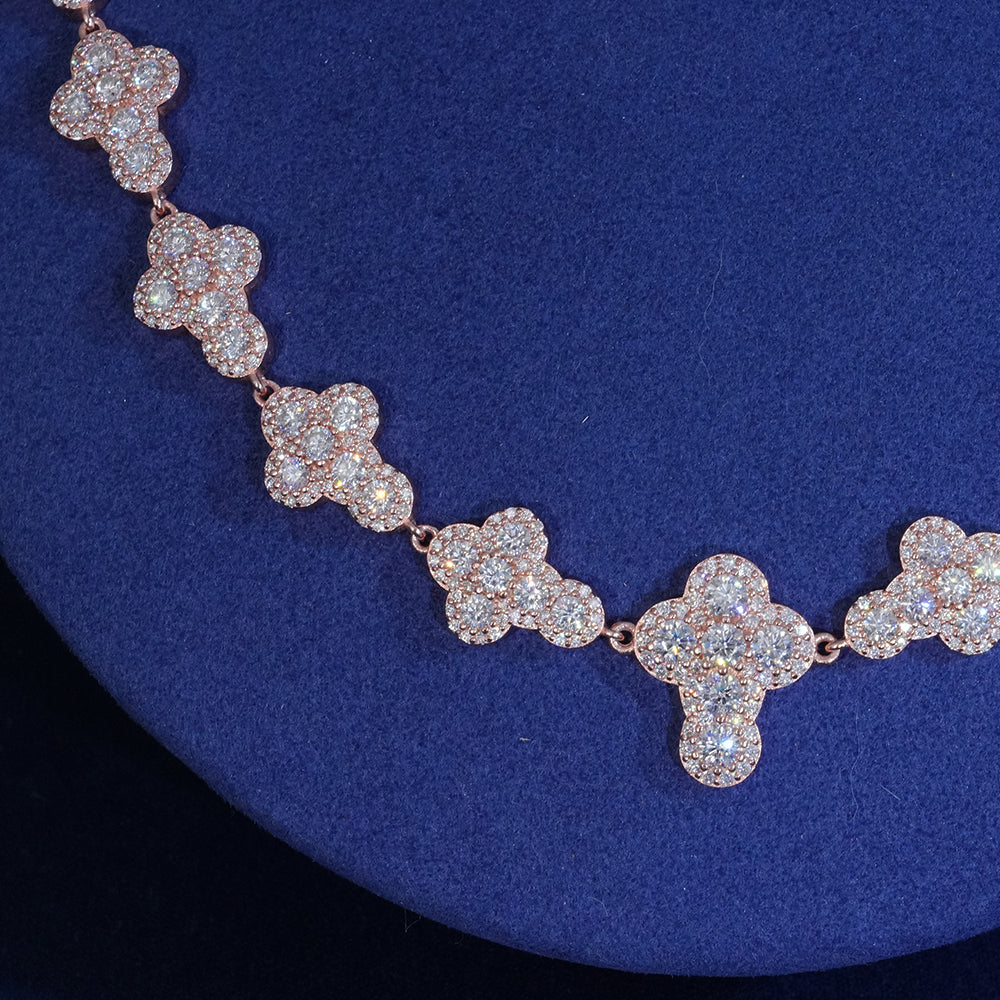 13mm Diamond Cross Necklace