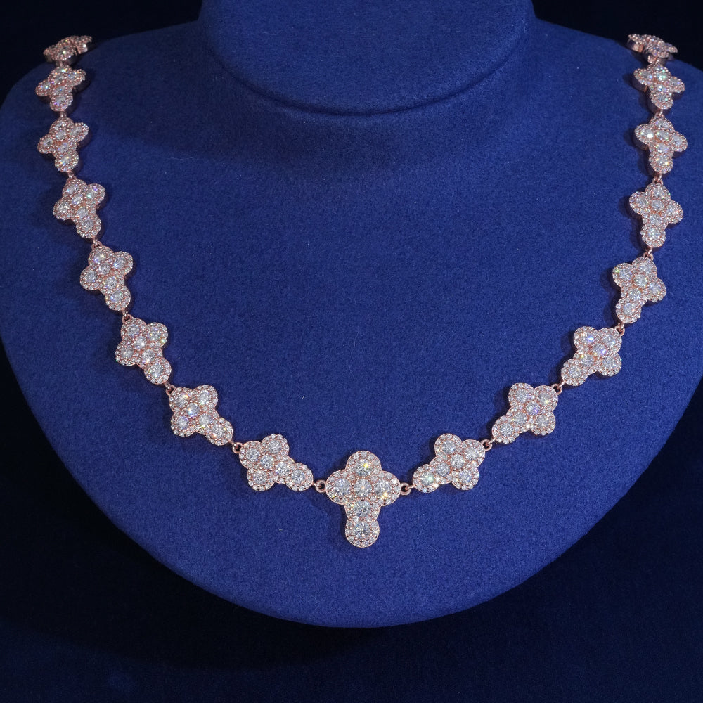13mm Diamond Cross Necklace