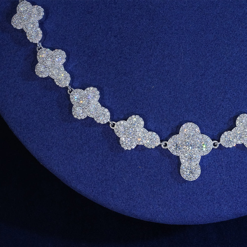 13mm Diamond Cross Necklace
