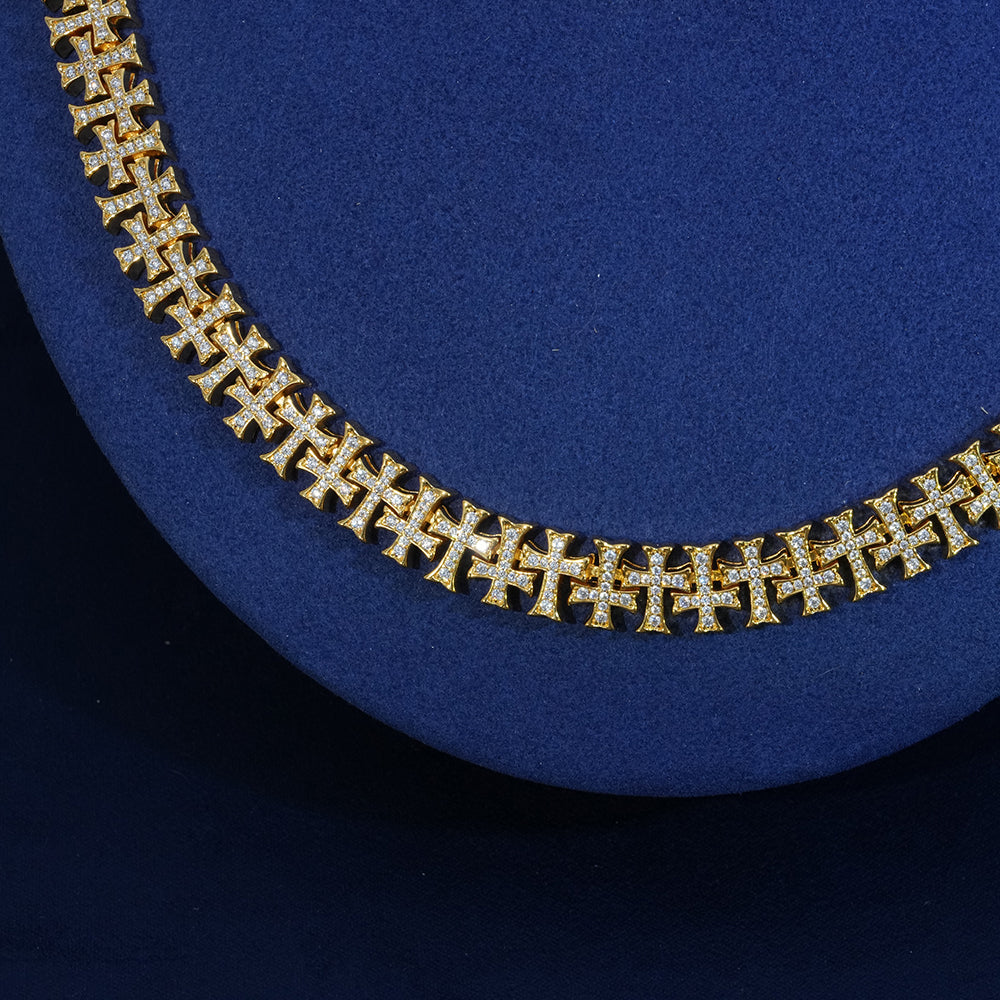 10mm Diamond Criss Cross Chain