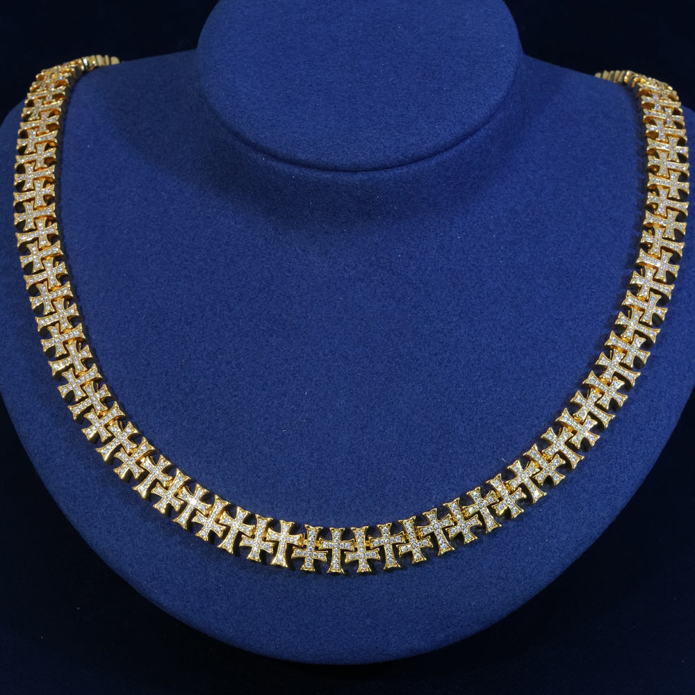 10mm Diamond Criss Cross Chain