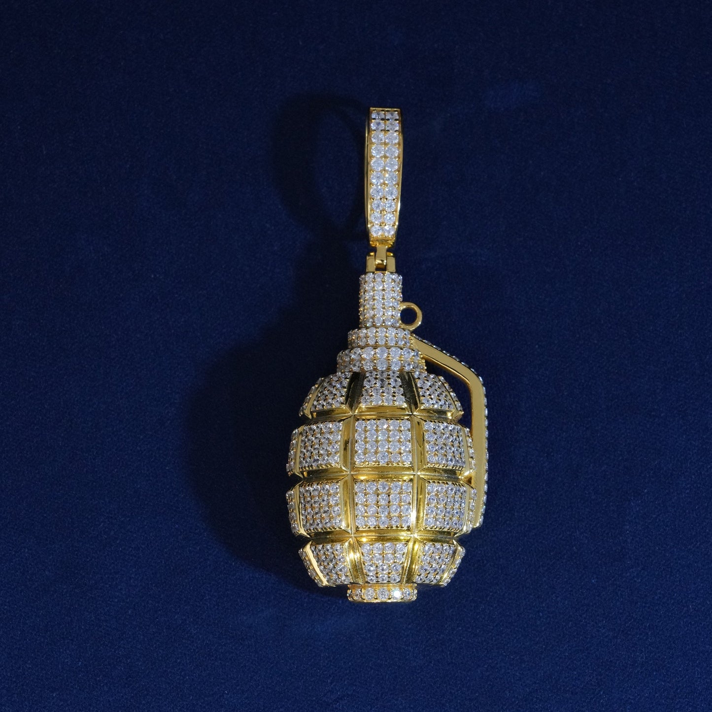 Moissanite Hand Grenade Pendant