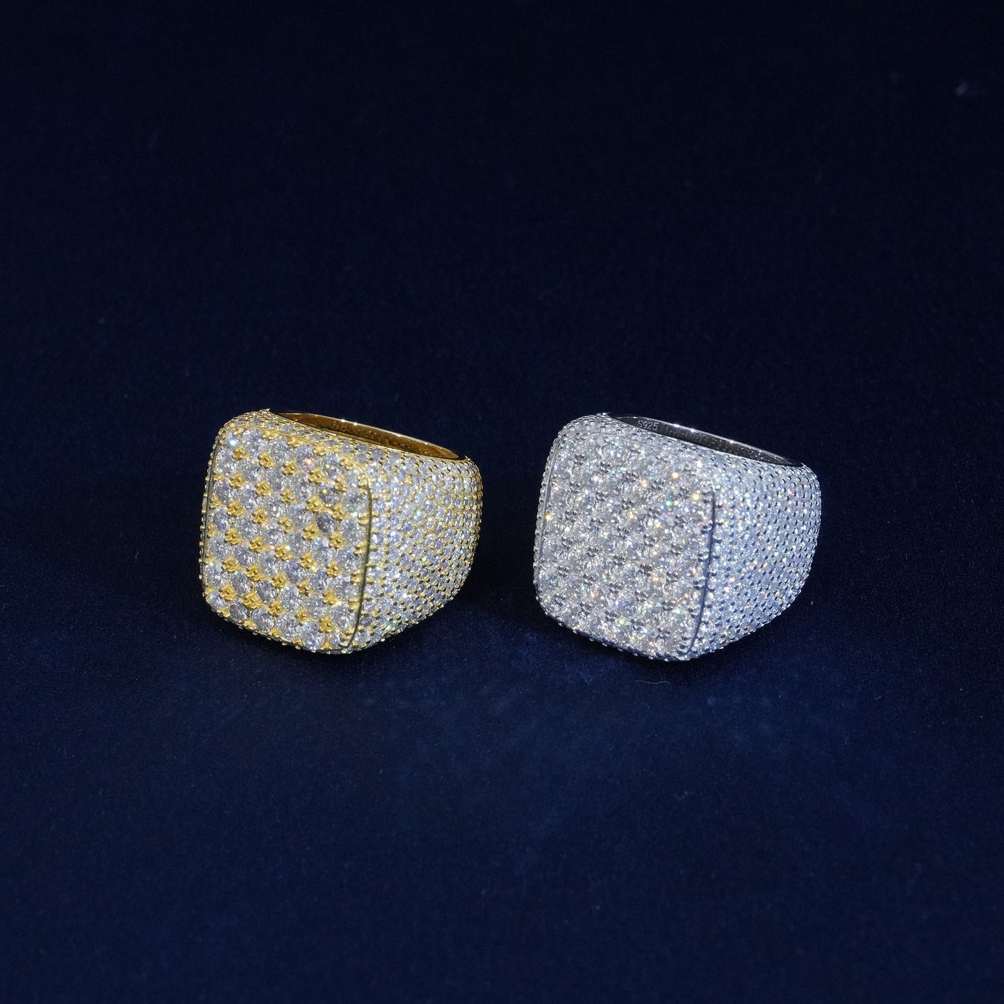 Moissanite Square Cluster Rings