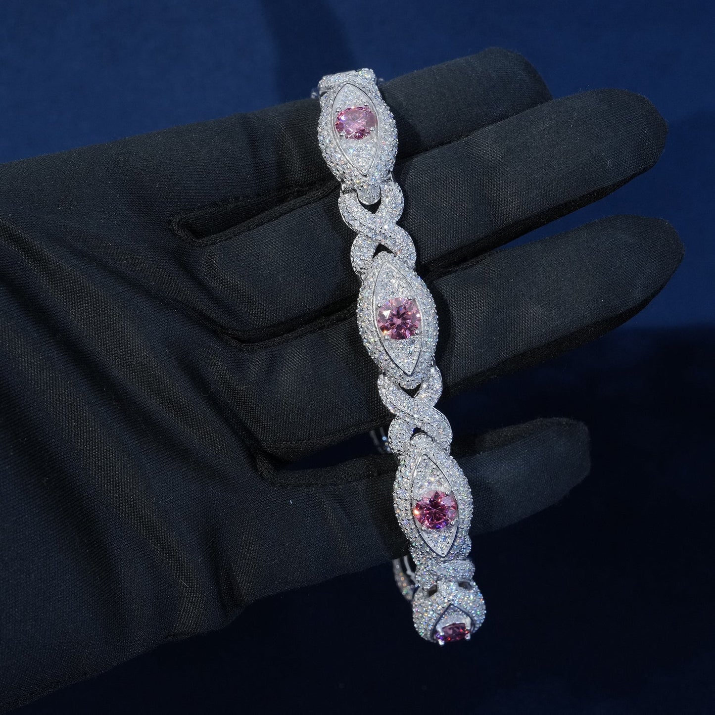 12mm Diamond Evil Eye Bracelet