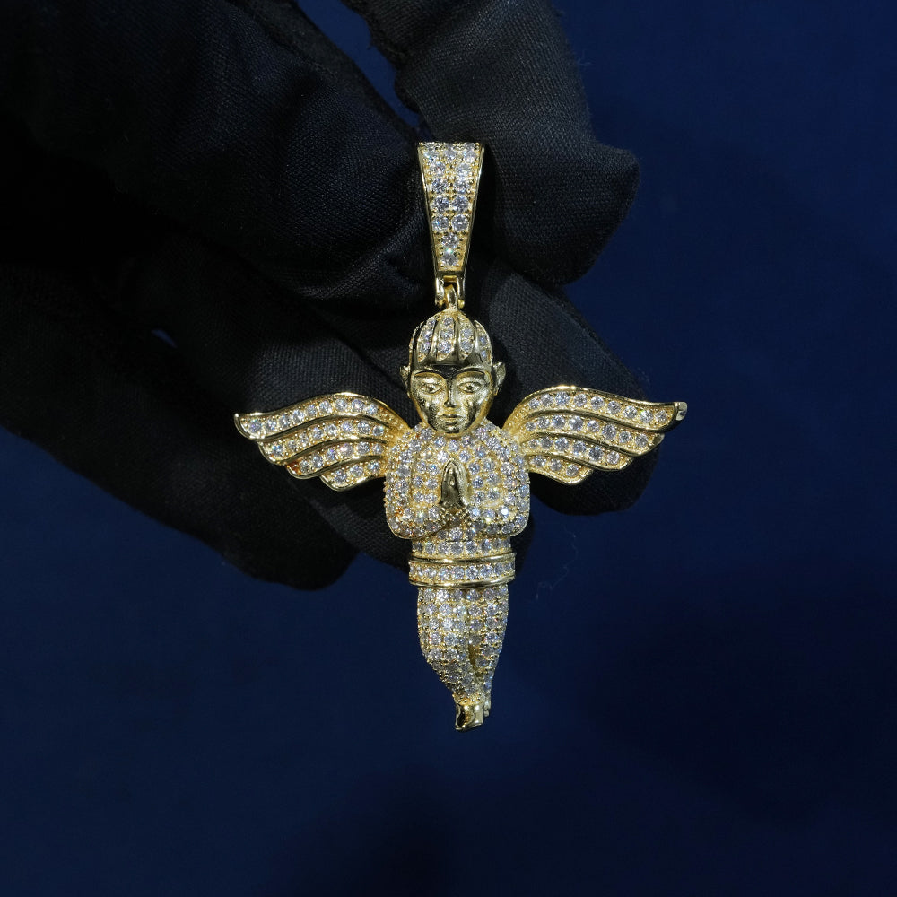 Moissanite Angel Wings Pendant