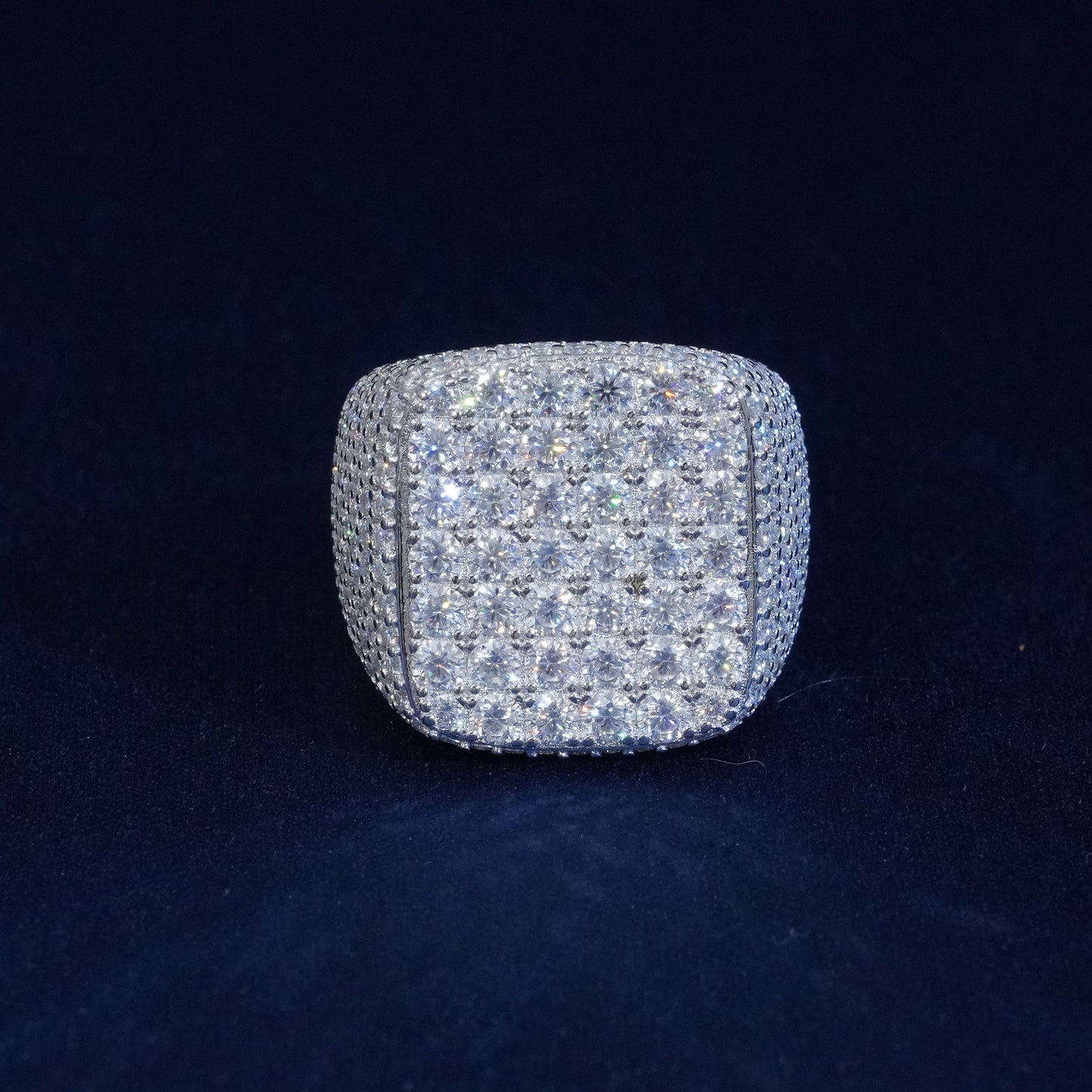 Moissanite Square Cluster Rings