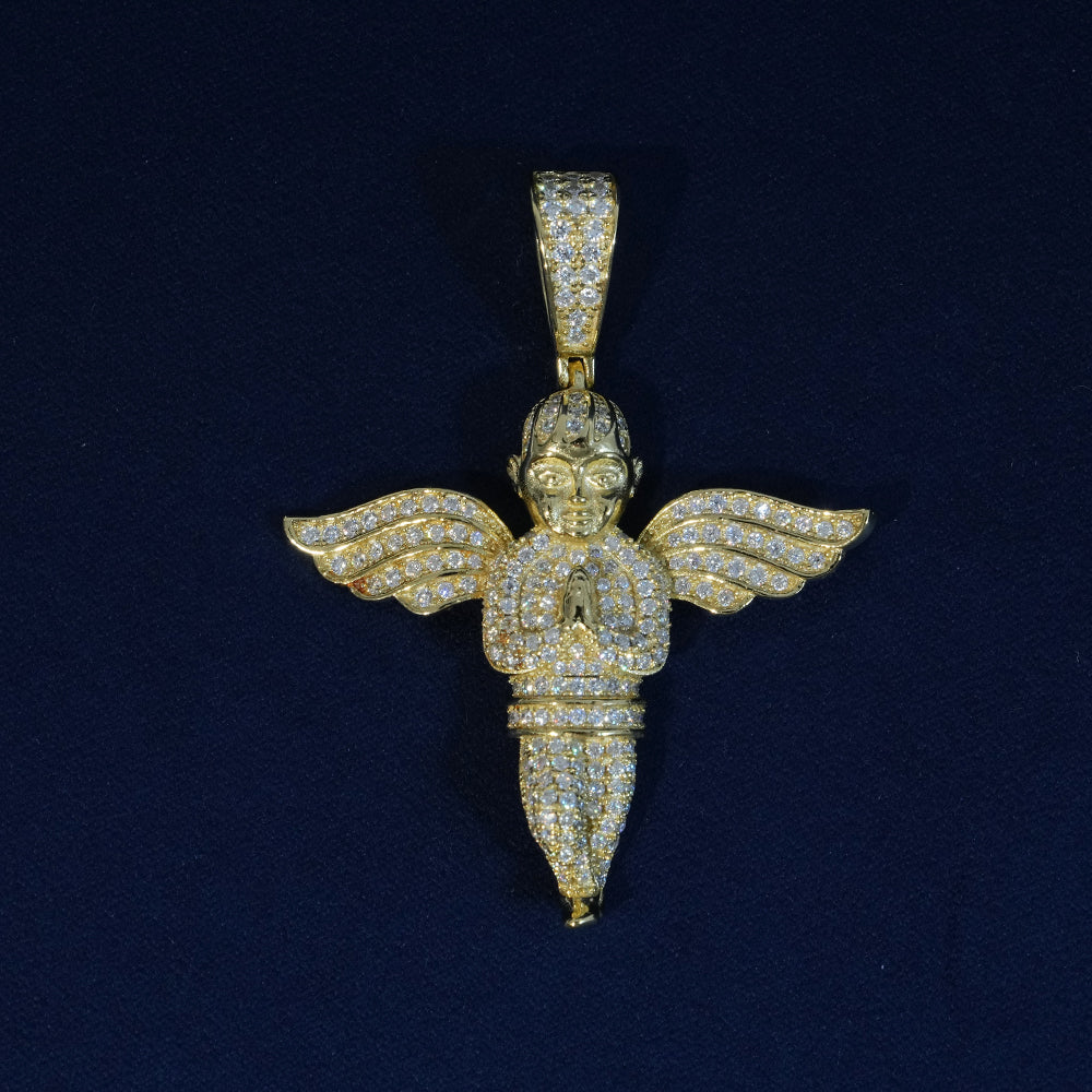 Moissanite Angel Wings Pendant