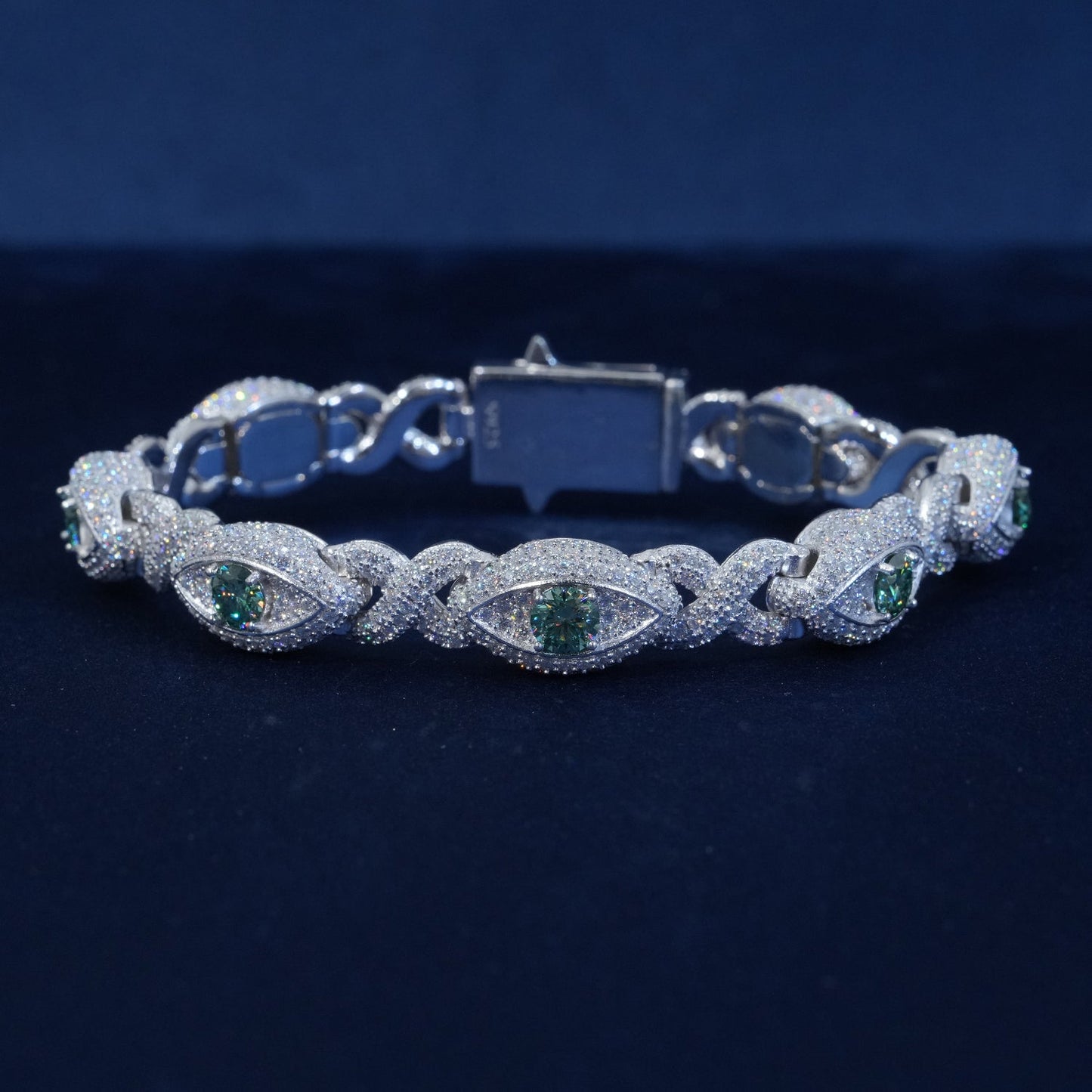 12mm Diamond Evil Eye Bracelet
