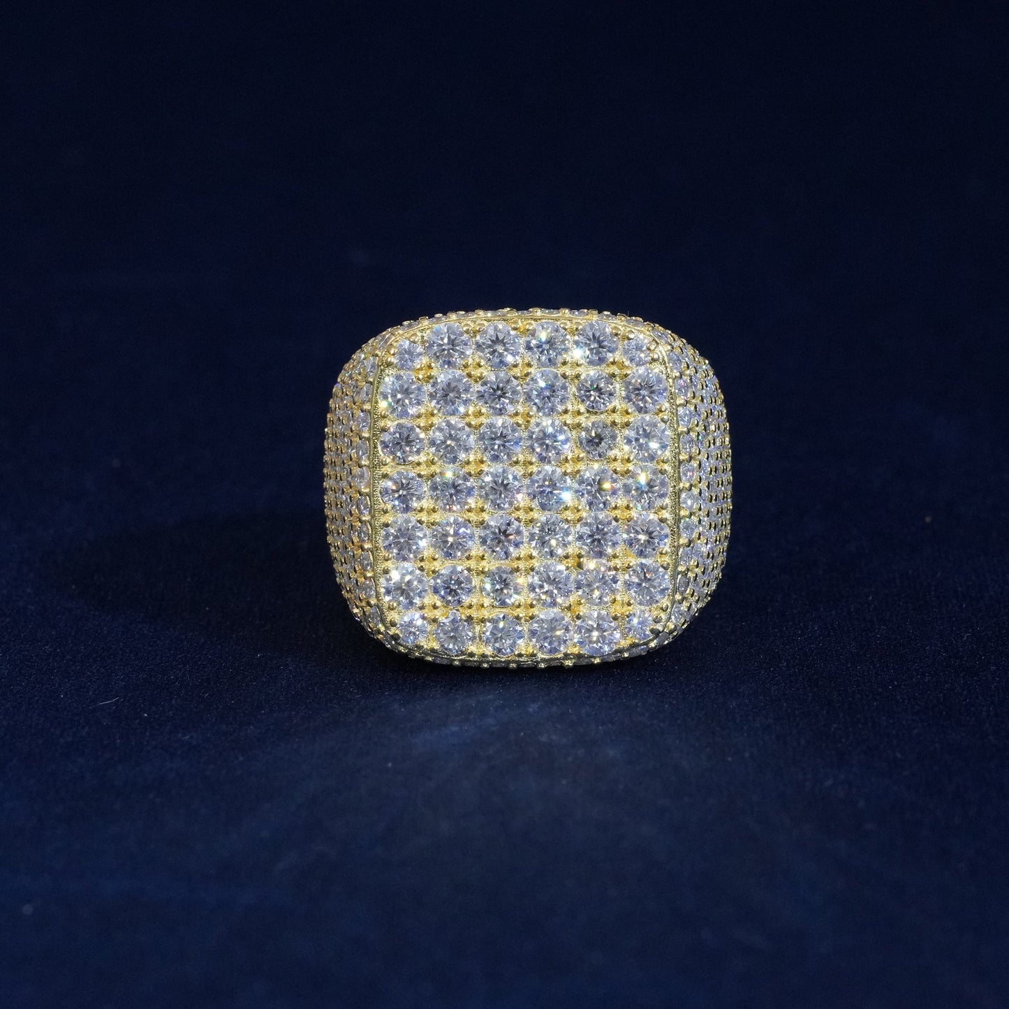 Moissanite Square Cluster Rings