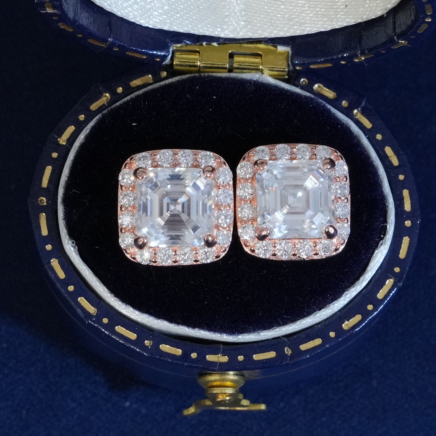 Moissanite Asscher Cut Earrings