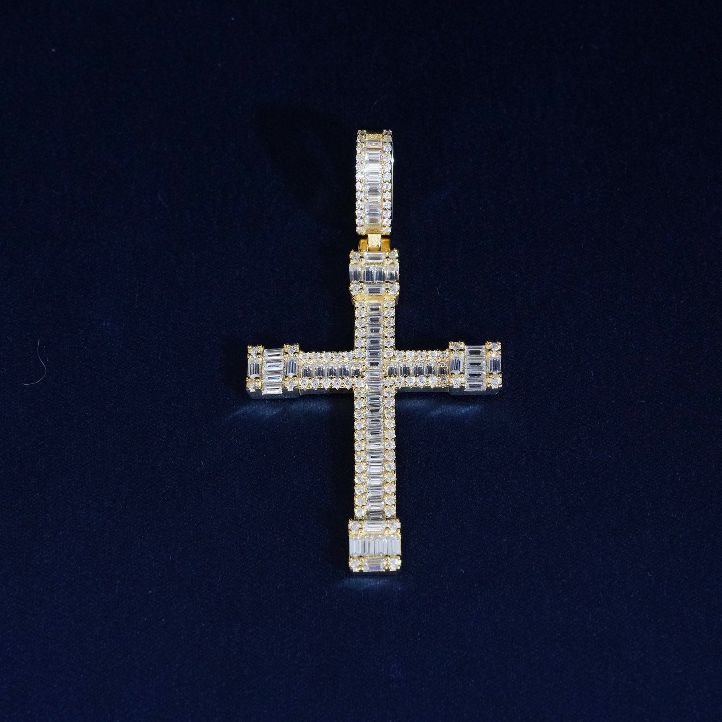 Diamond Baguette Cross Pendant