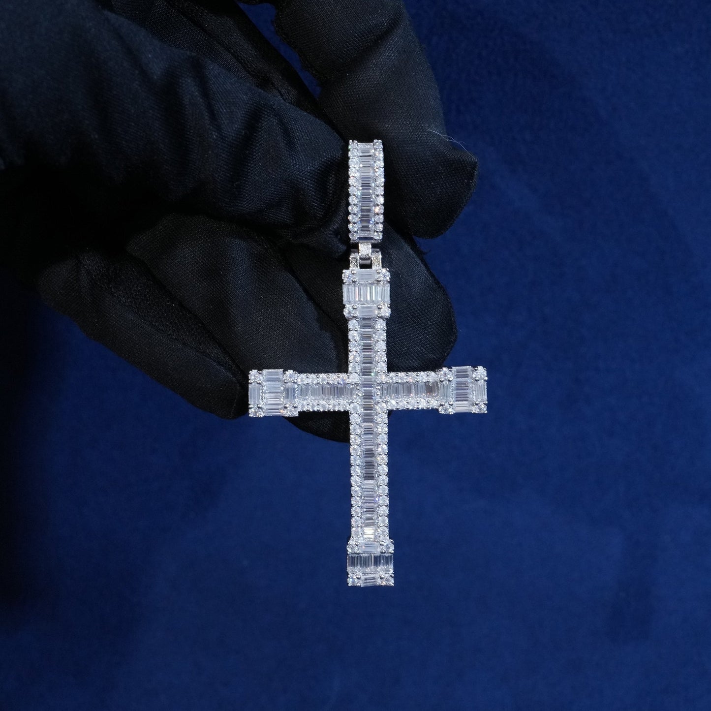 Diamond Baguette Cross Pendant