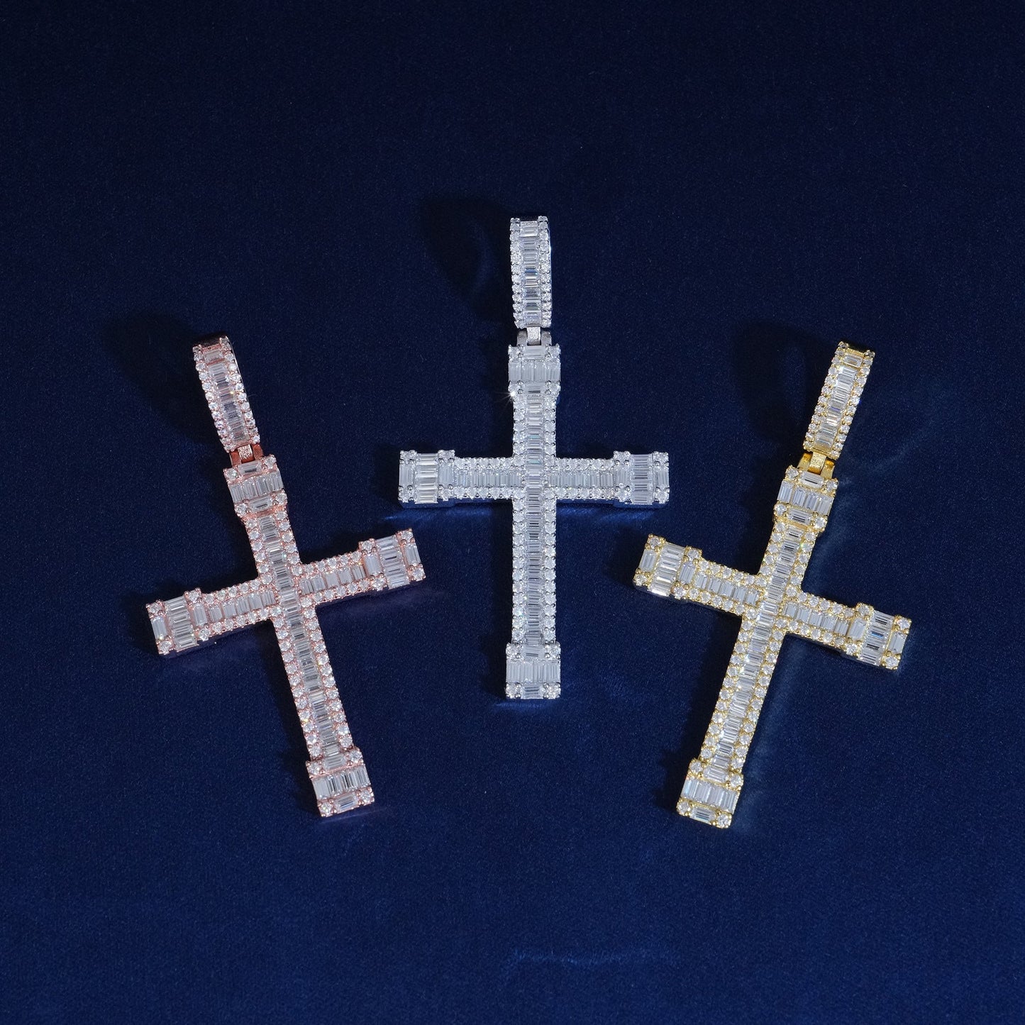 Diamond Baguette Cross Pendant