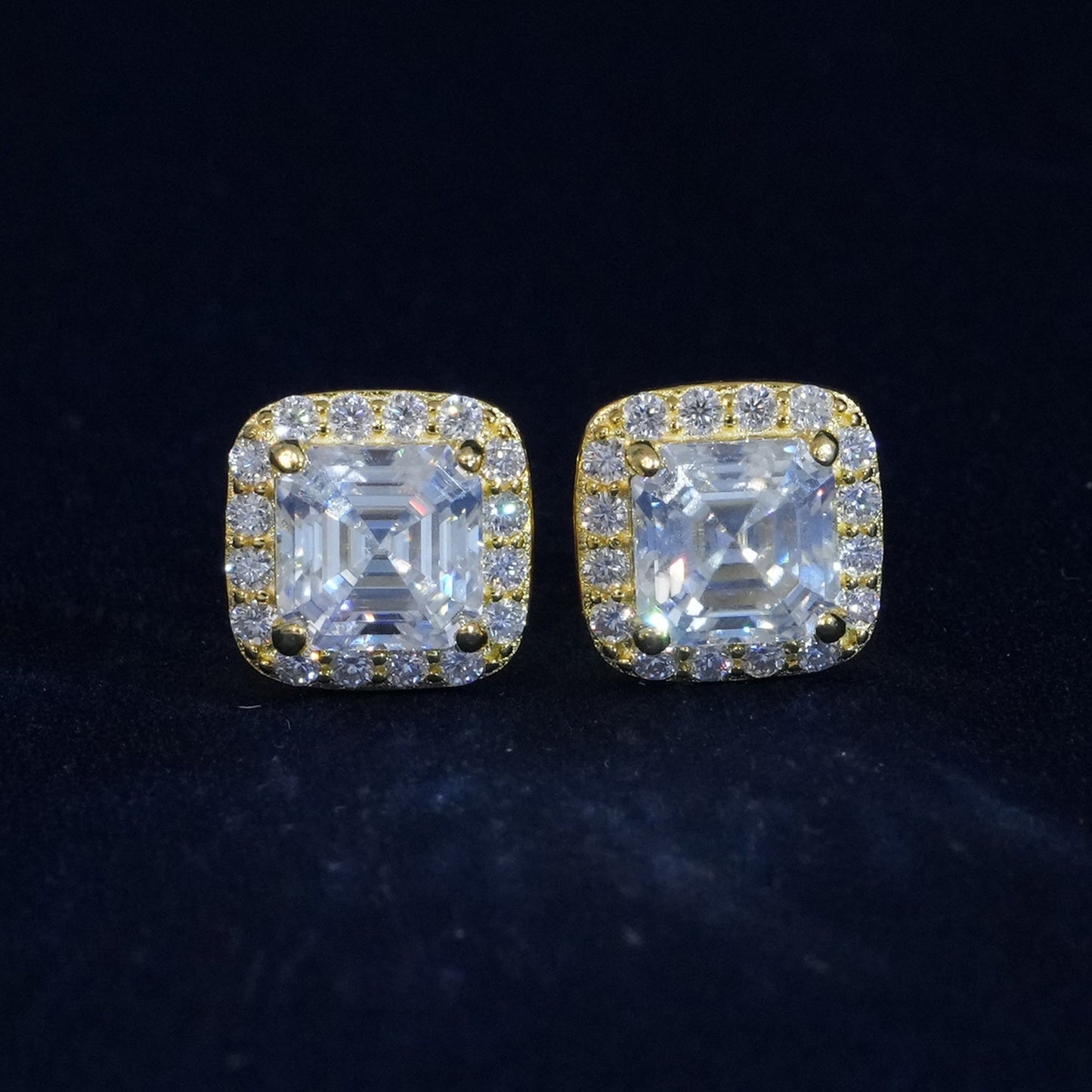 Moissanite Asscher Cut Earrings