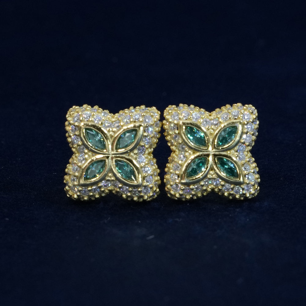 Moissanite Diamond Blossom Earrings