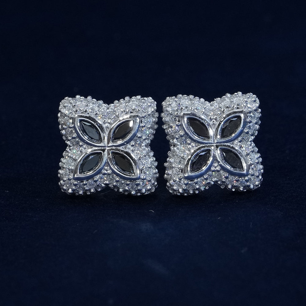 Moissanite Diamond Blossom Earrings