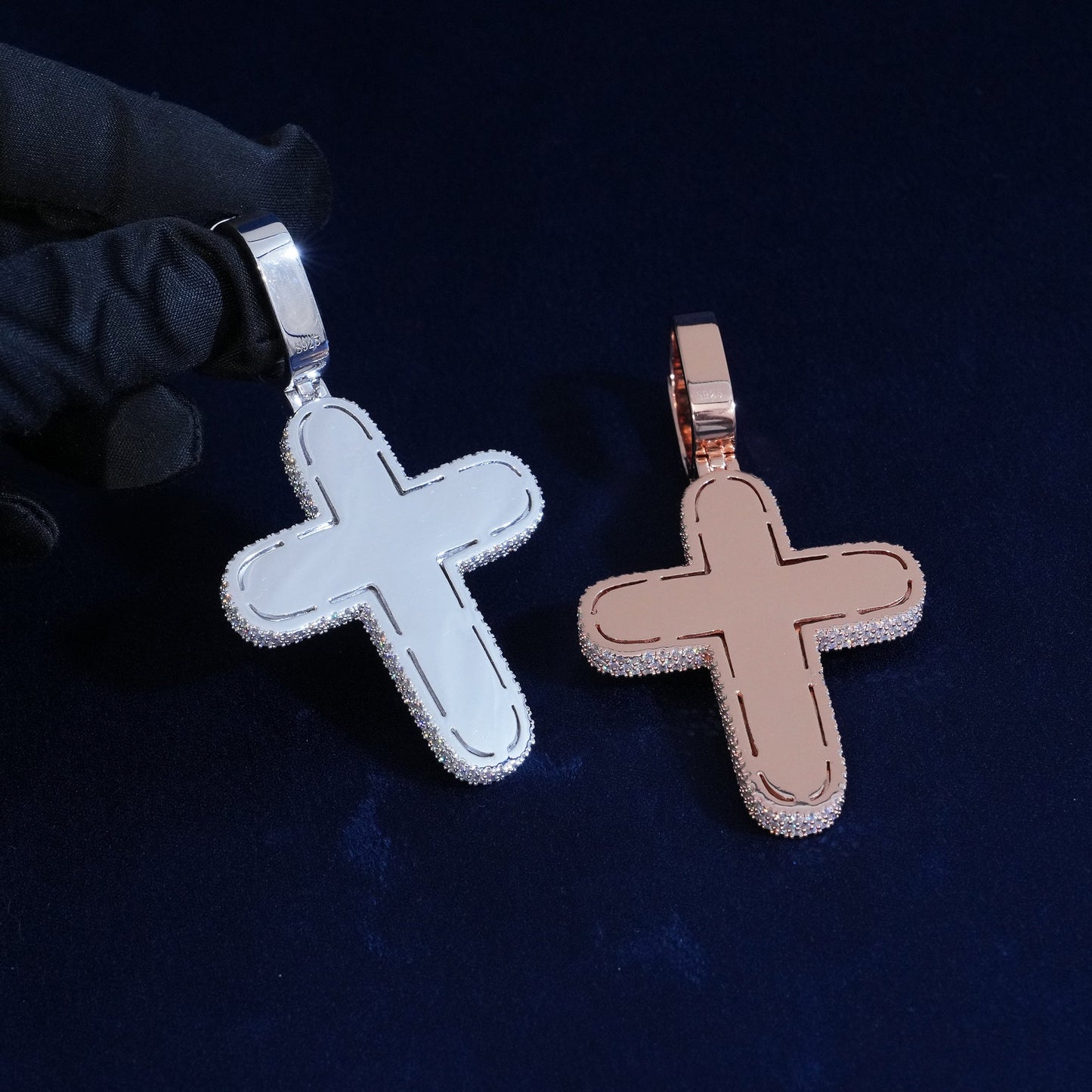 Diamond Colorful Cross Pendant