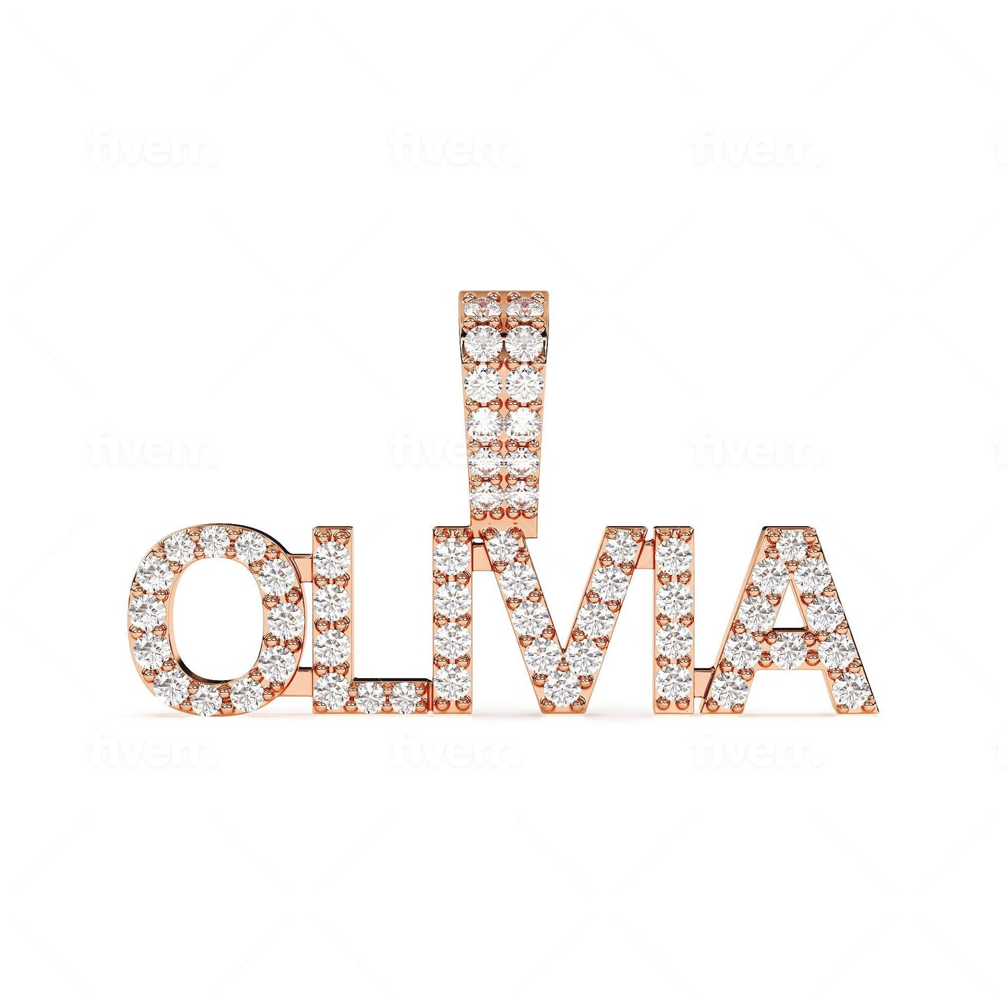 Custom Serif Font Letter Pendant