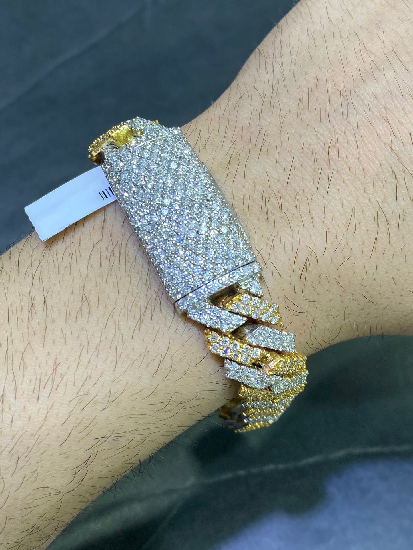 New SUPER ICED VVS1 ICED MIAMI BUST DOWN CUBAN LINK BRACELET | 15 cts
