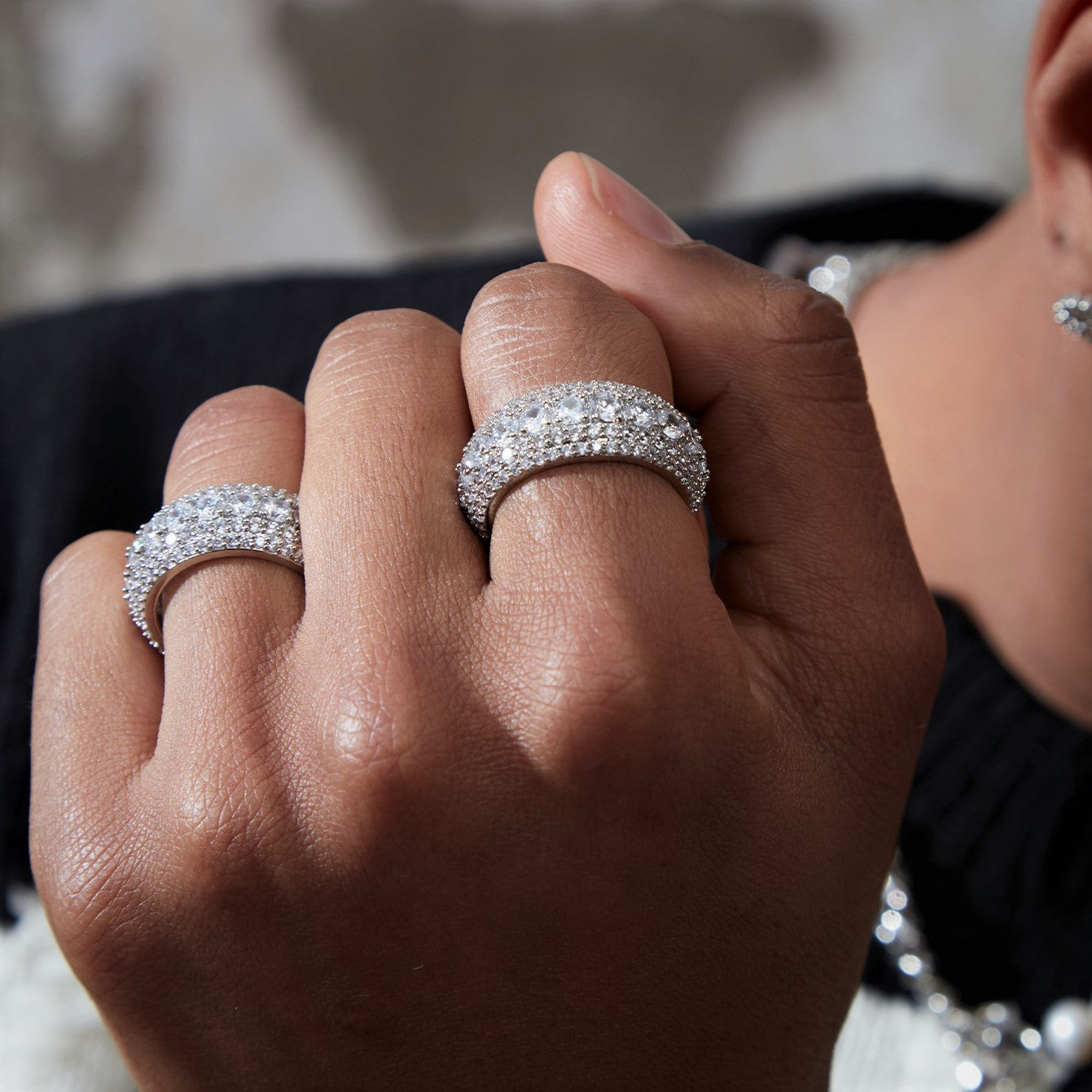 Layered Moissanite Ring