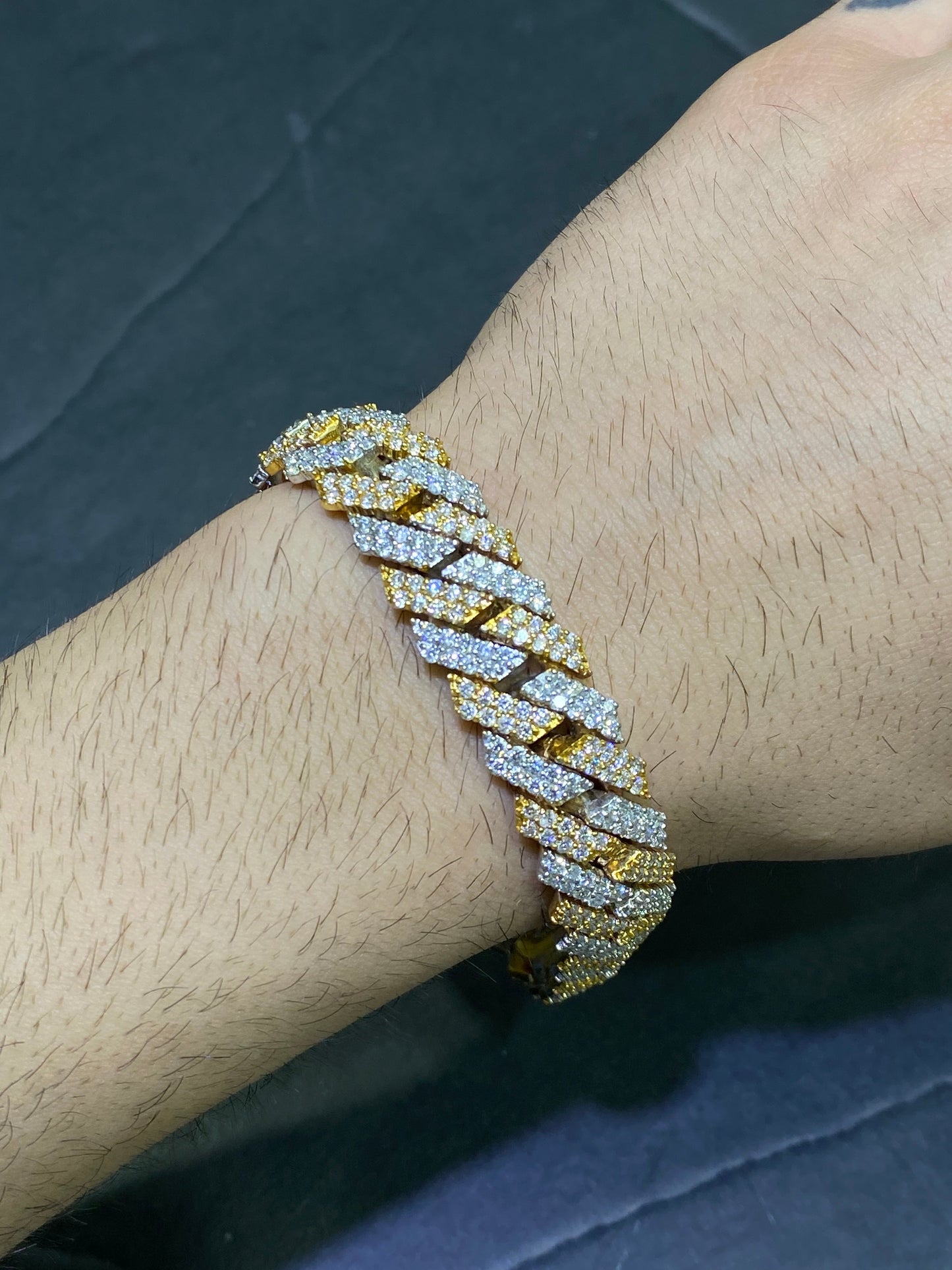 New SUPER ICED VVS1 ICED MIAMI BUST DOWN CUBAN LINK BRACELET | 15 cts