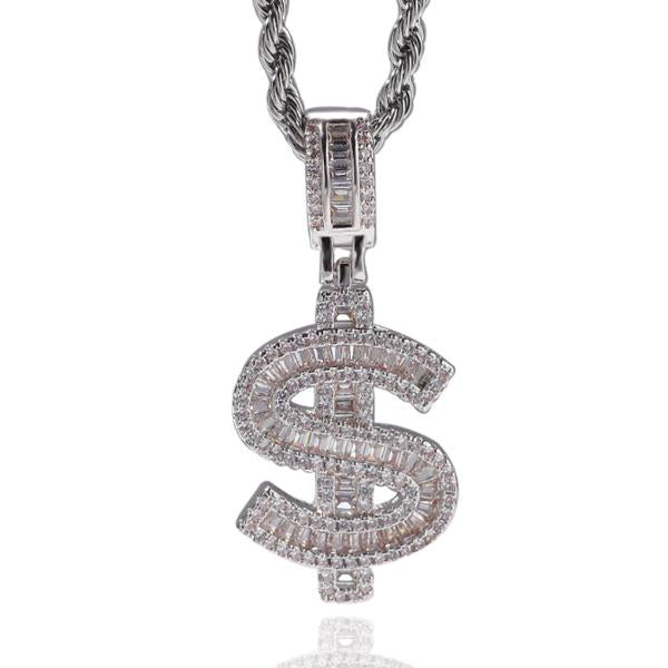 Baguette Digital Symbol Pendant